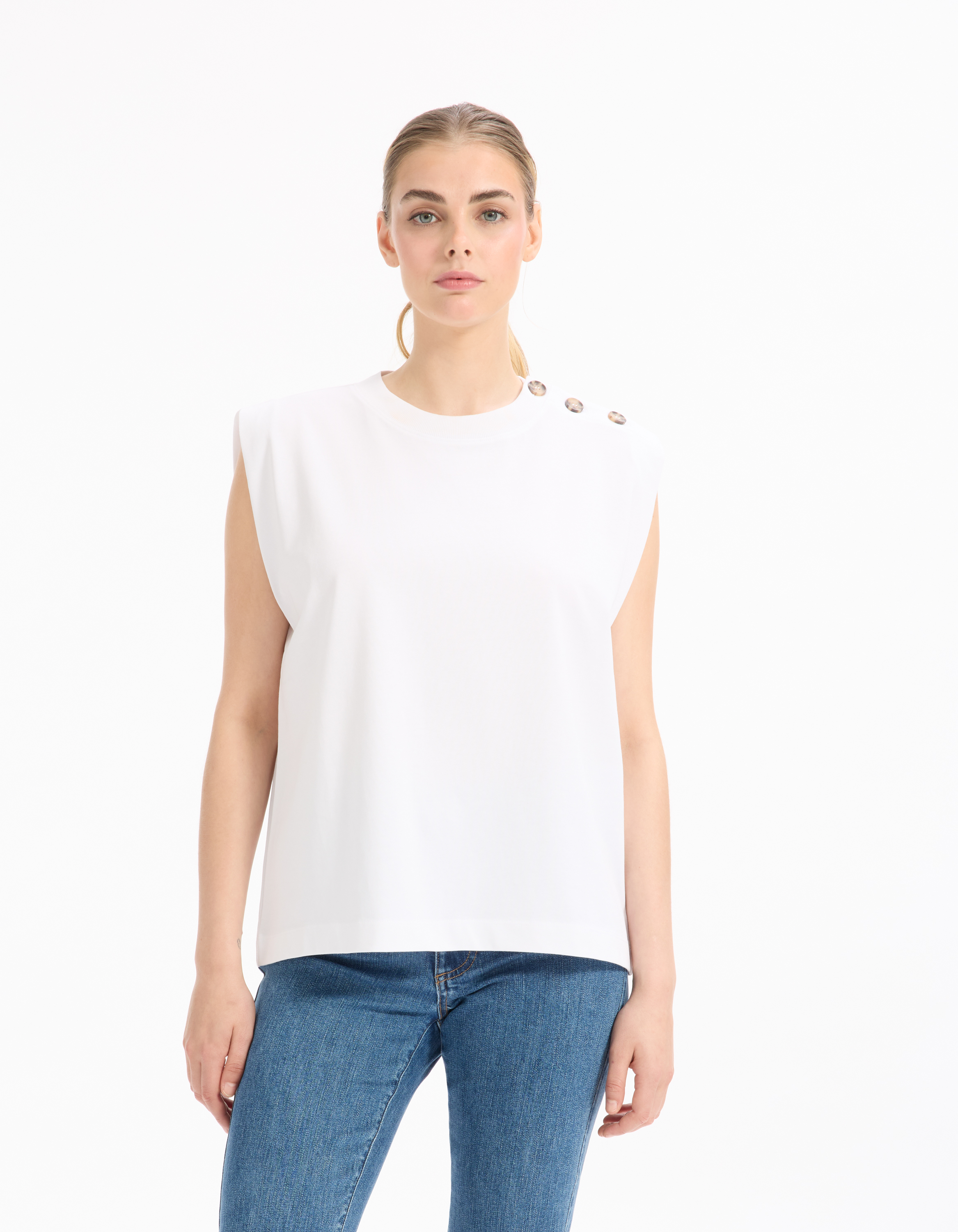 T-shirt sans manche - blanc - celio - Modalova