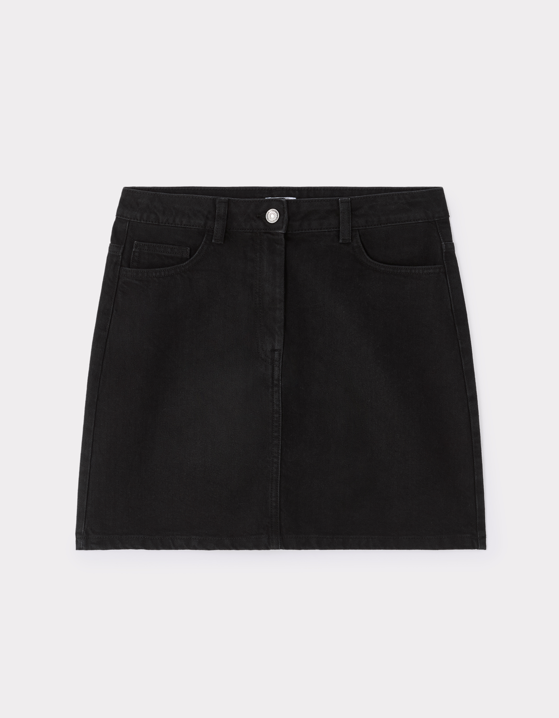 Jupe courte basic en denim - noir