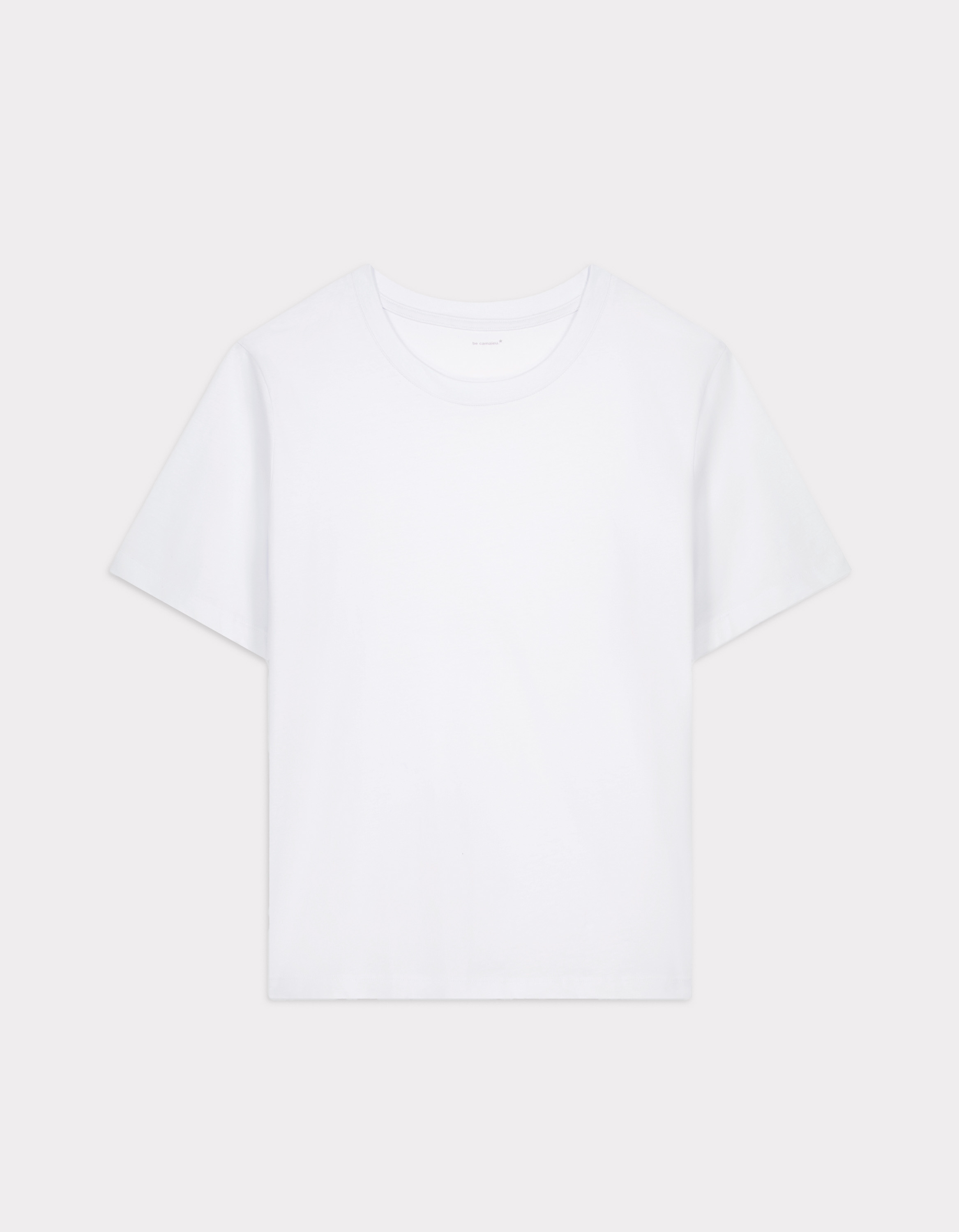 T-shirt en coton biologique fit long - blanc