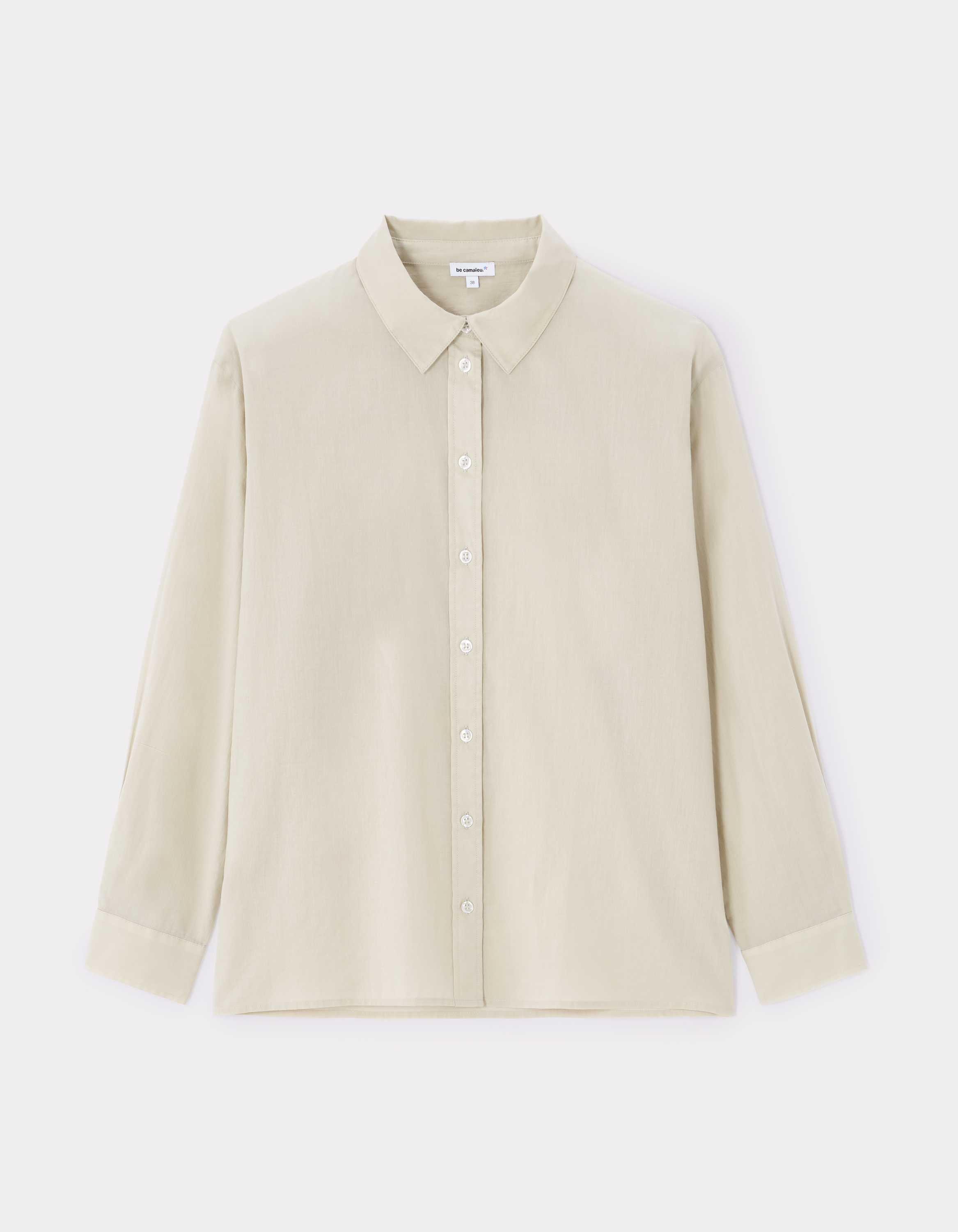 Chemise en voile de coton - gris