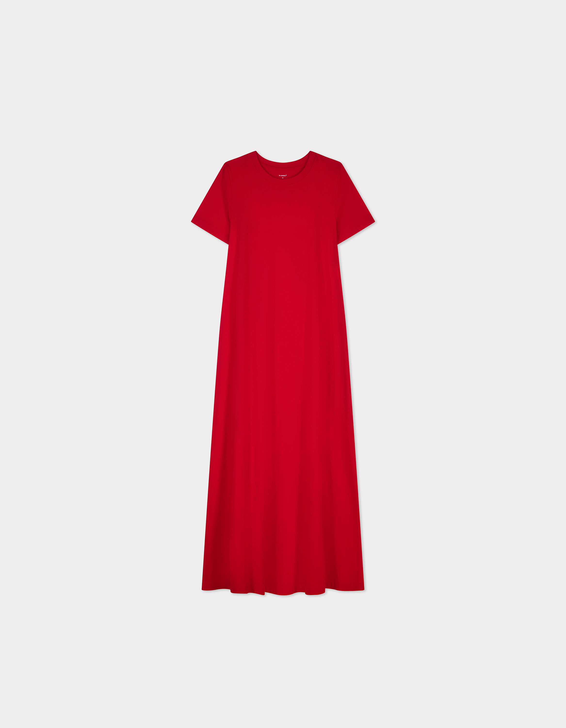 Robe longue en coton - rouge
