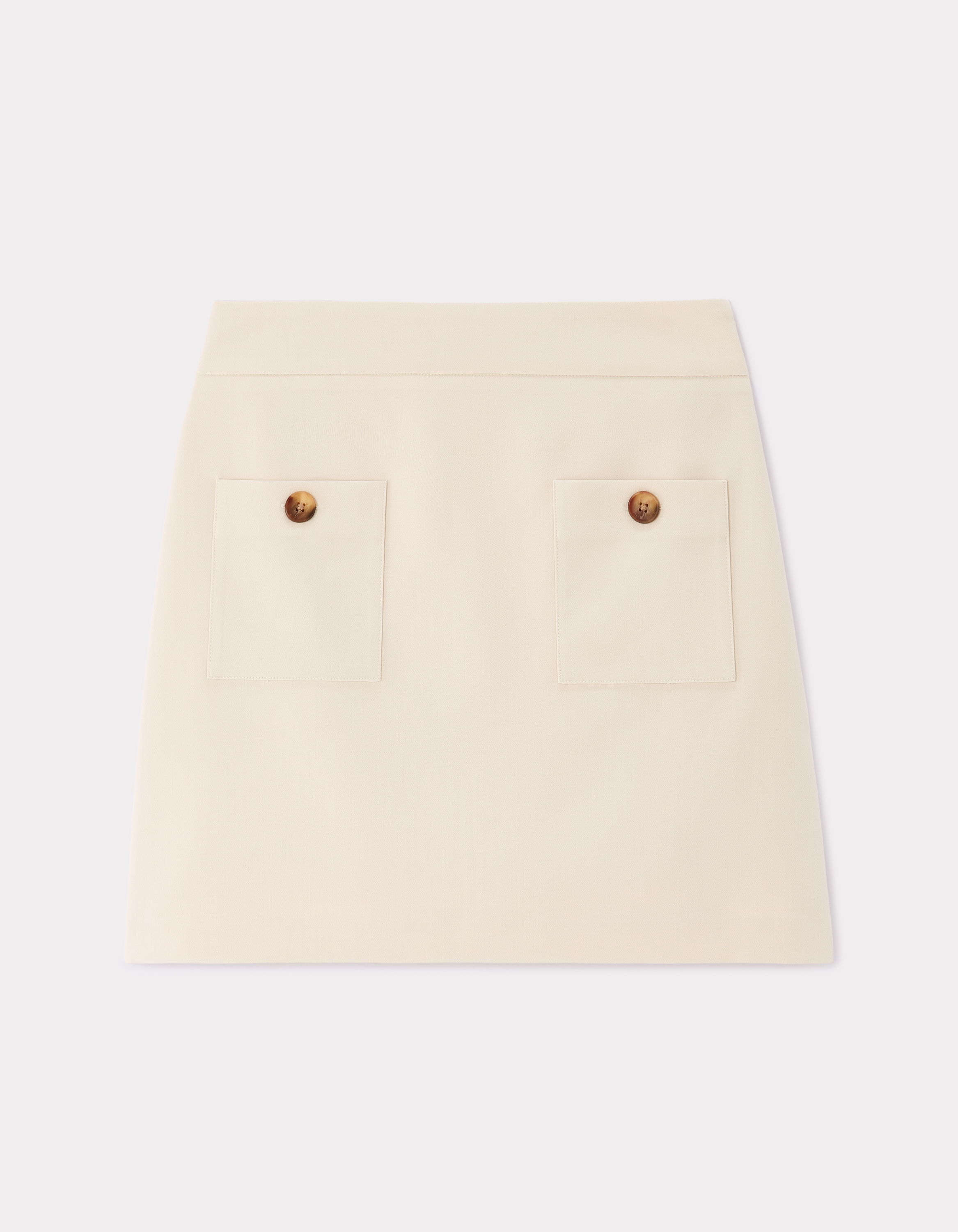 Mini jupe à poches plaquées - beige
