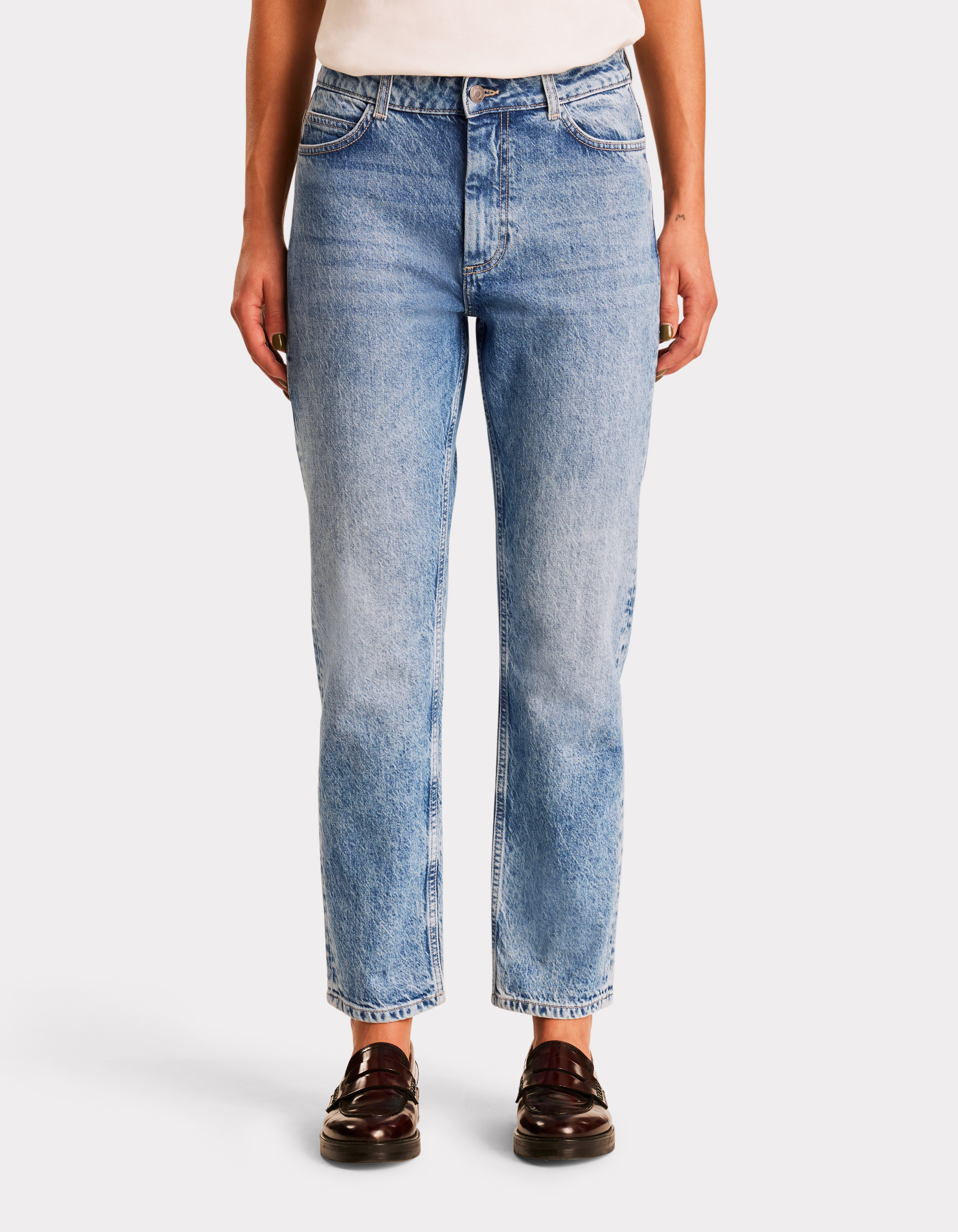 Jean droit confort - bleached - celio - Modalova
