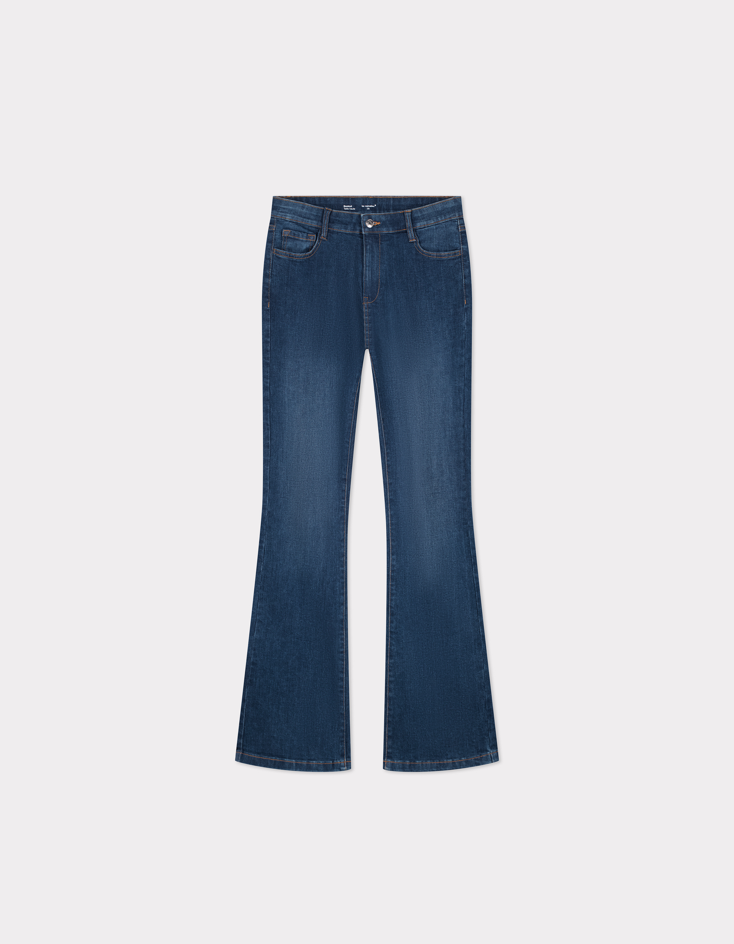 Jean bootcut taille haute - bleu