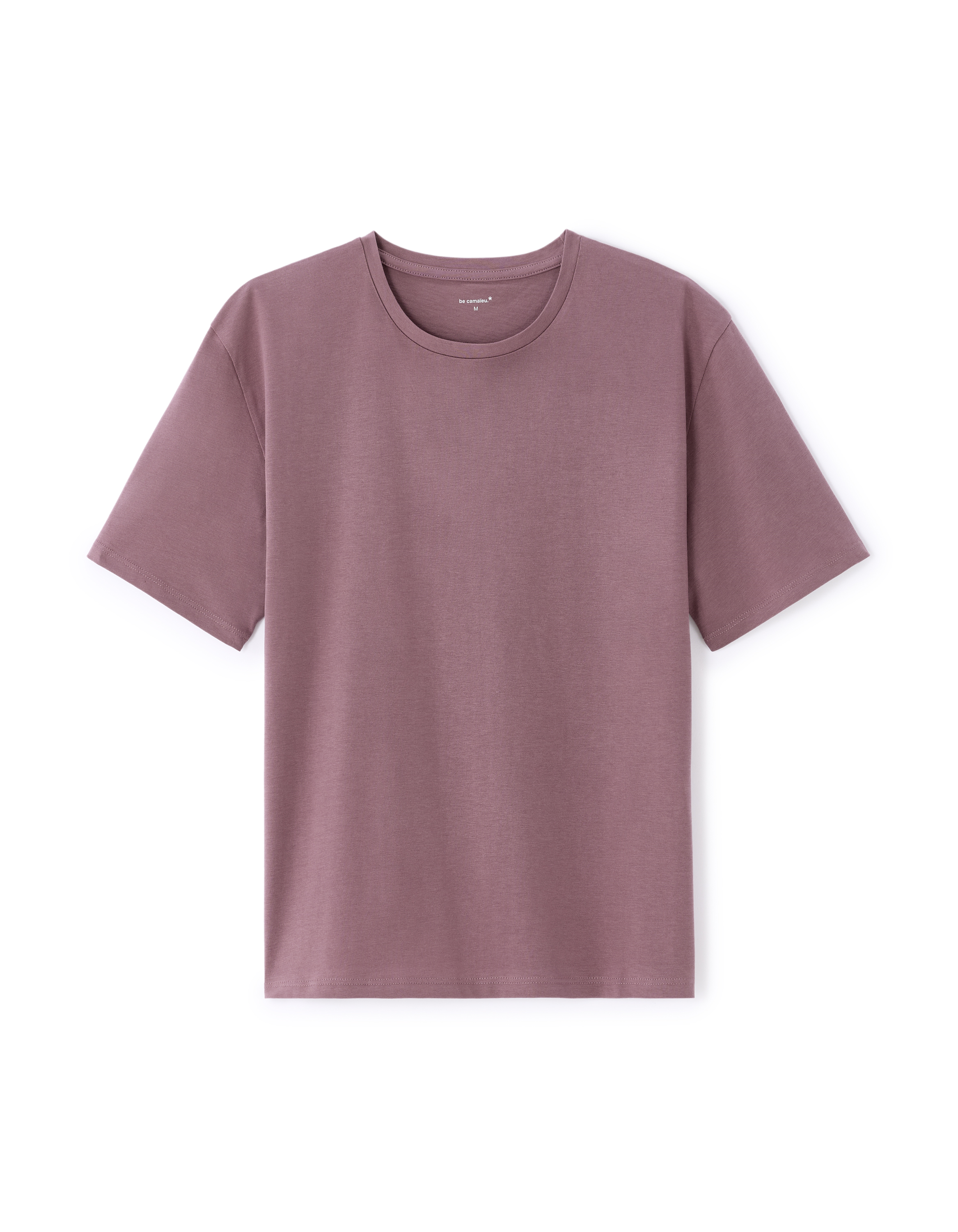 T-shirt en coton biologique col rond - violet
