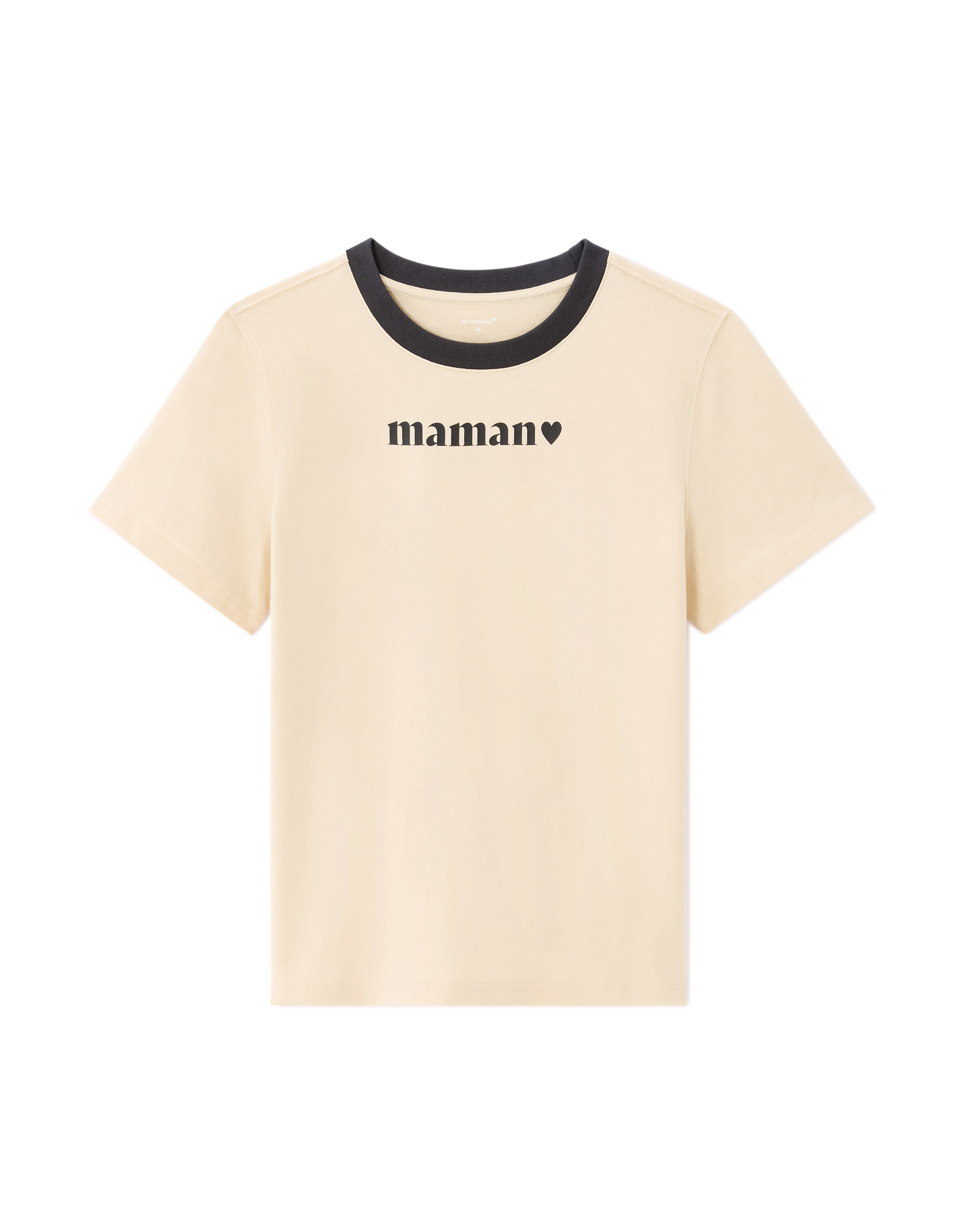 T-shirt imprimé "maman" – beige