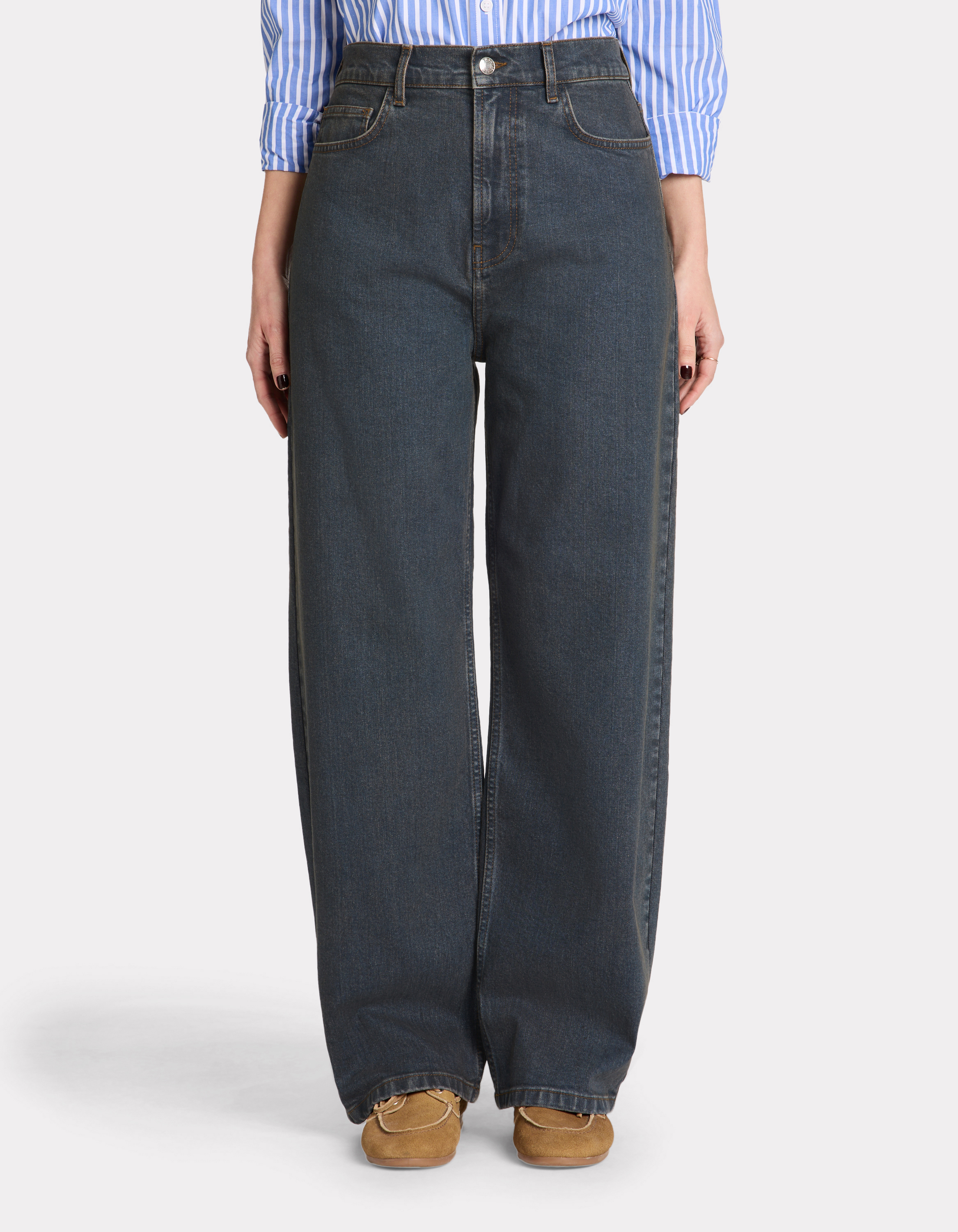 Jean large - bleu foncé - celio - Modalova