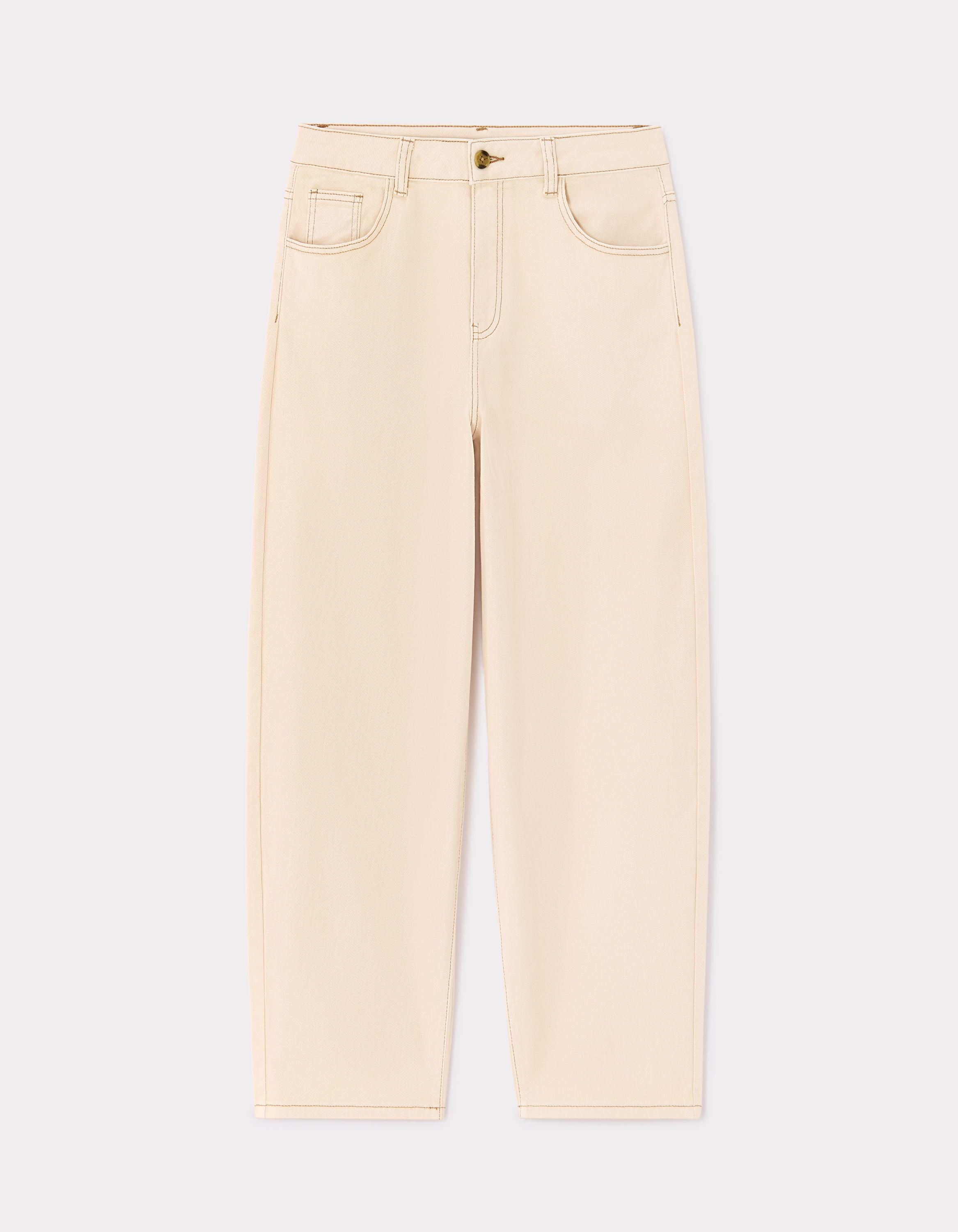 Pantalon large - beige