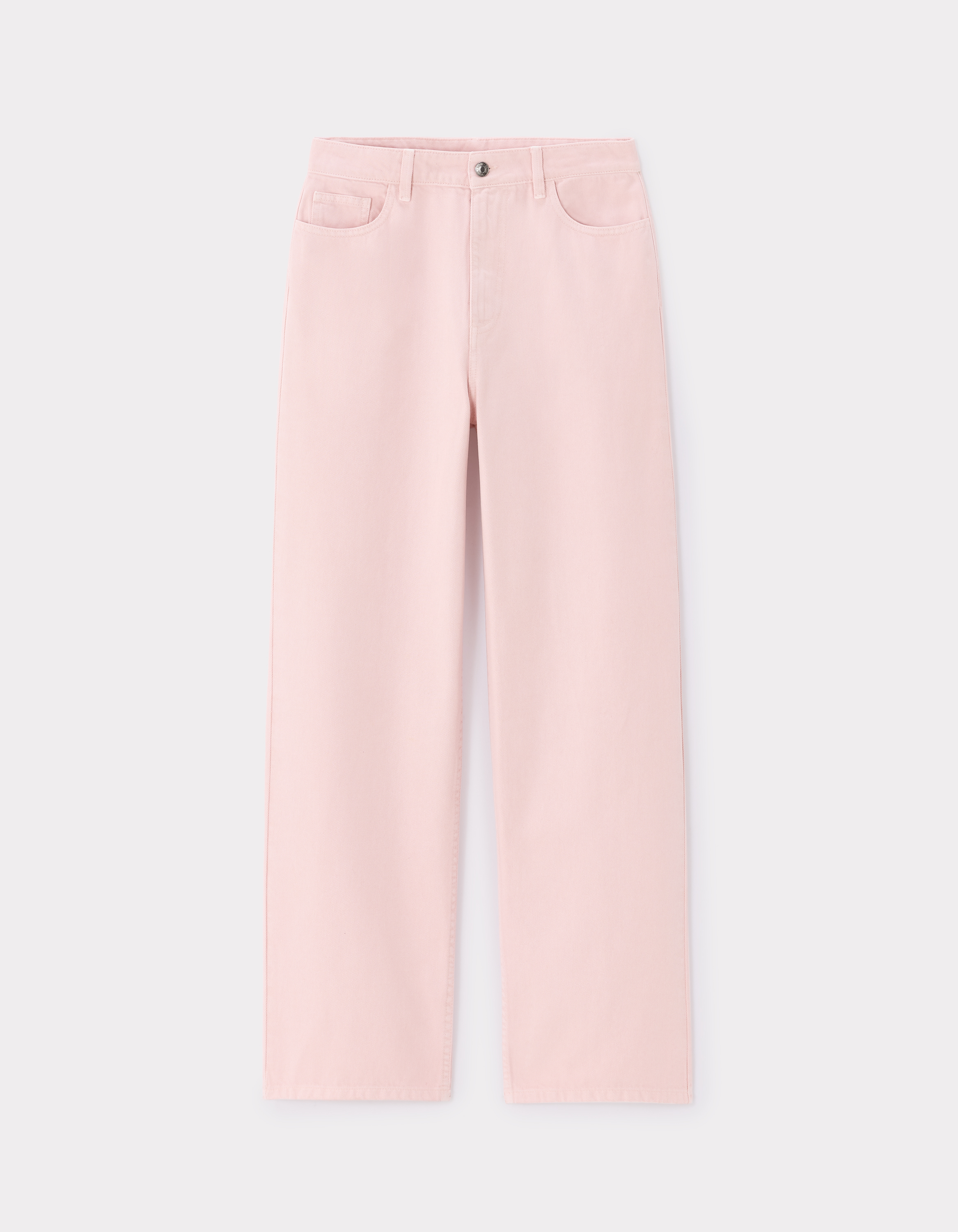 Pantalon large type jeans - rose