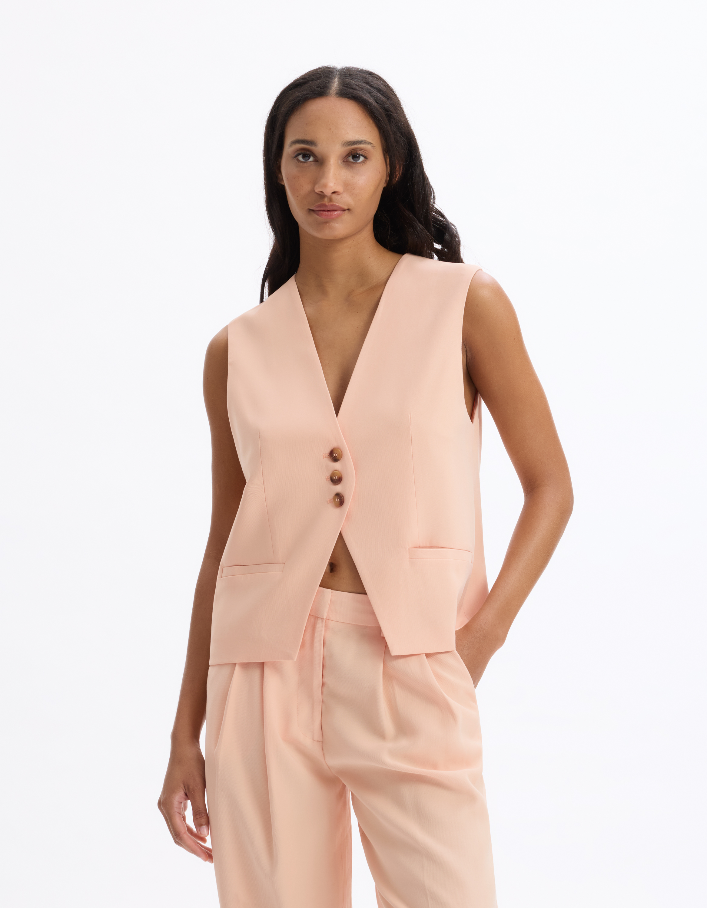 Gilet de tailleur sans manches - rose - celio - Modalova