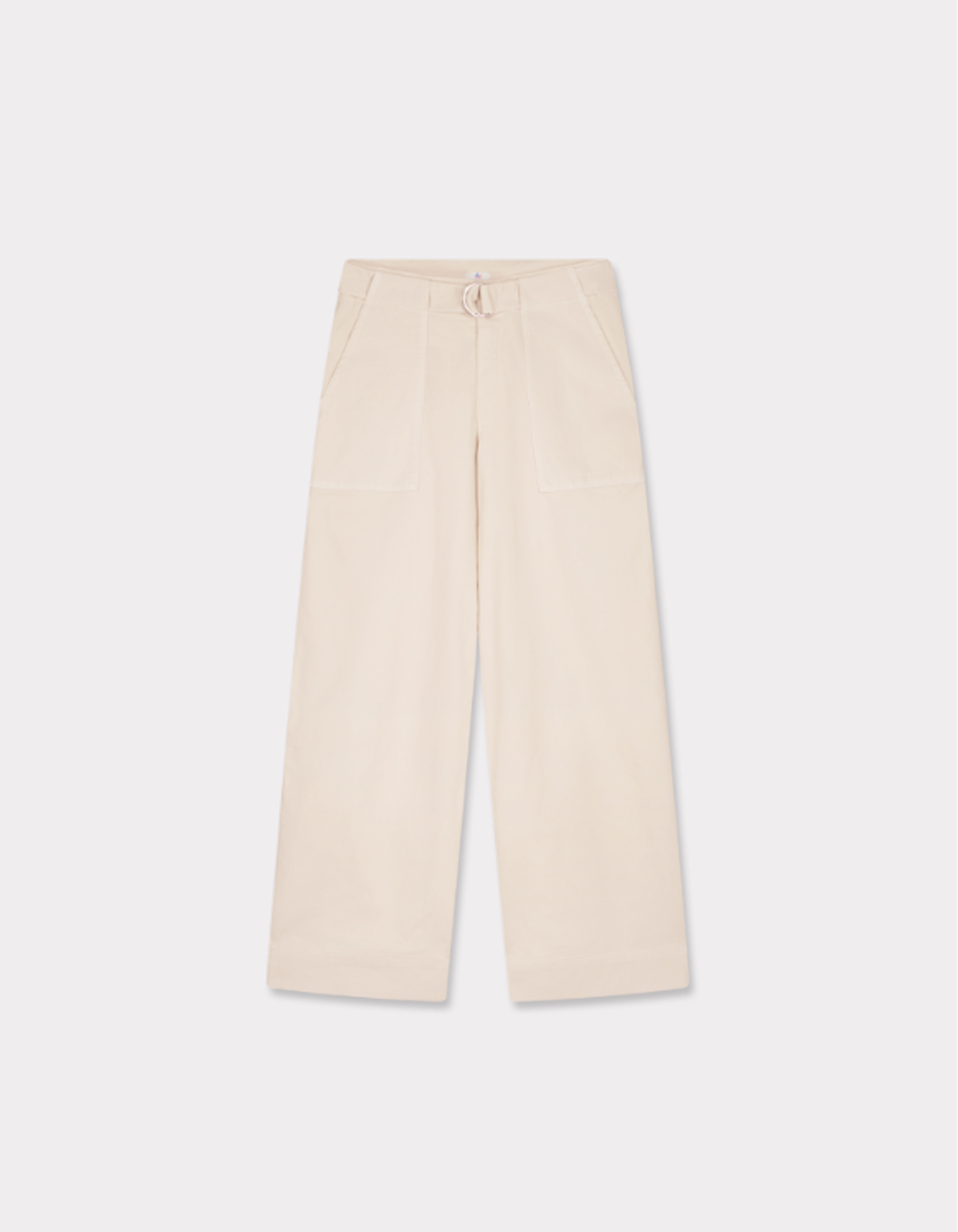 Pantalon poches cargo à ceinture - beige