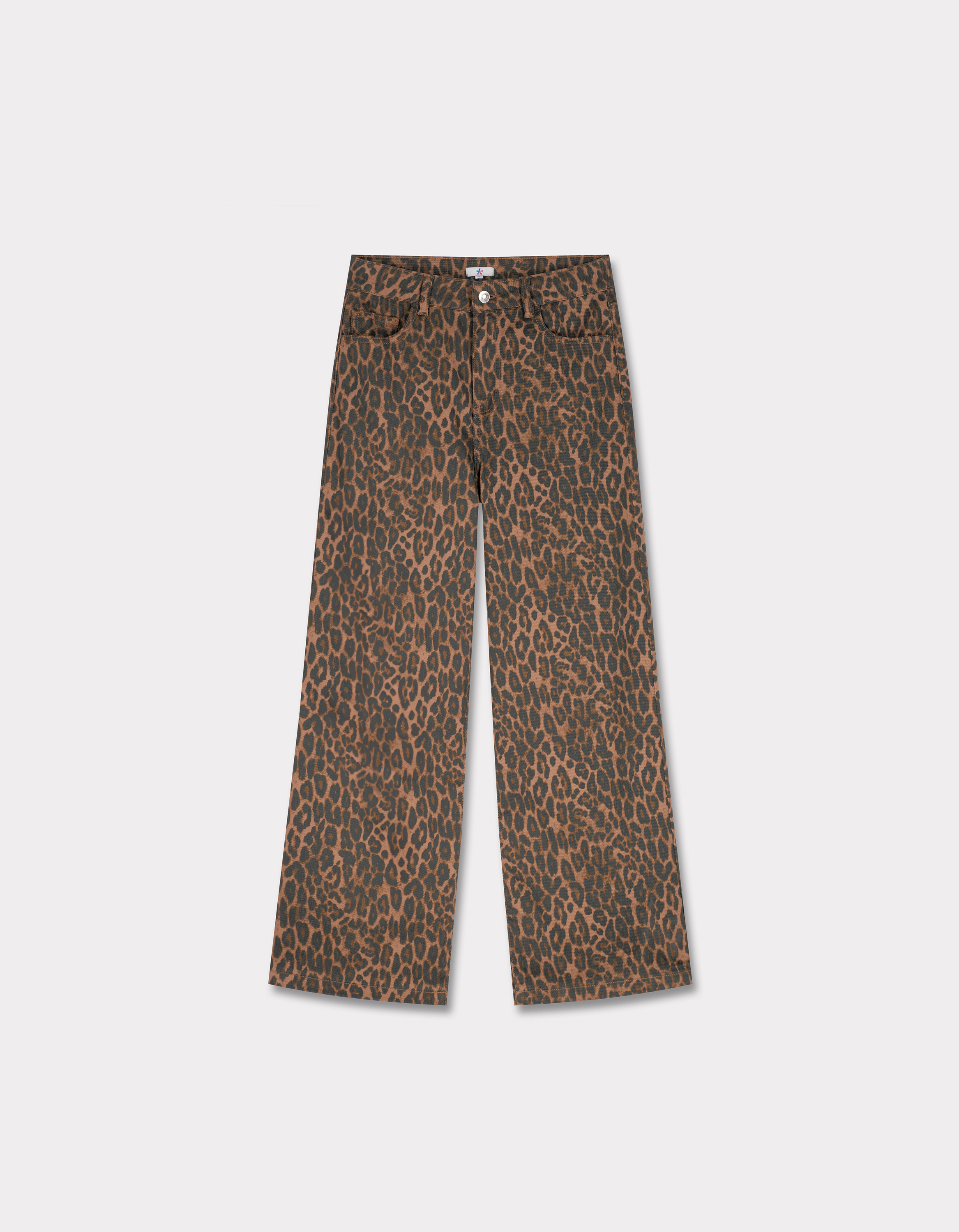 Pantalon cheville large - léopard