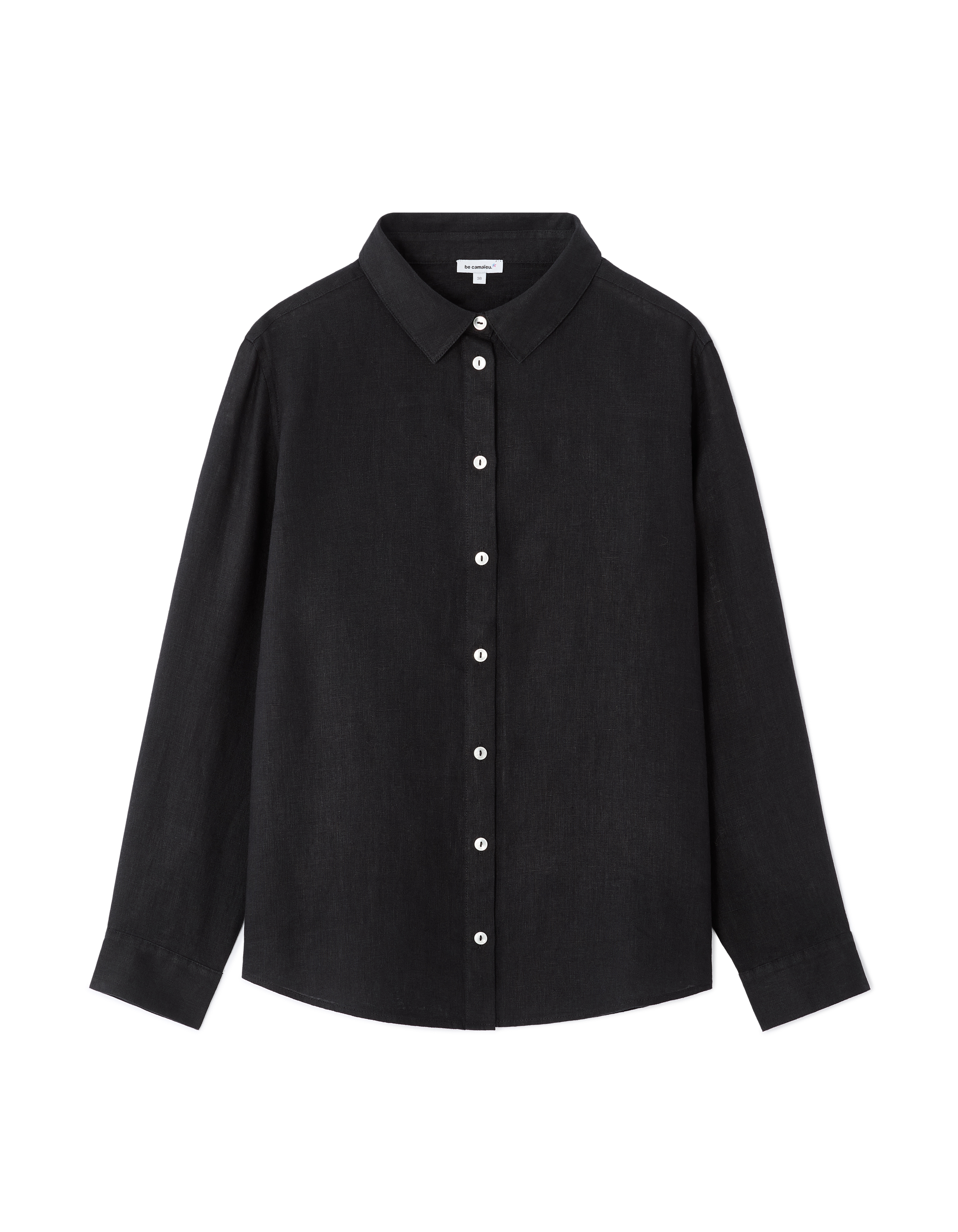 Chemise en lin - noire