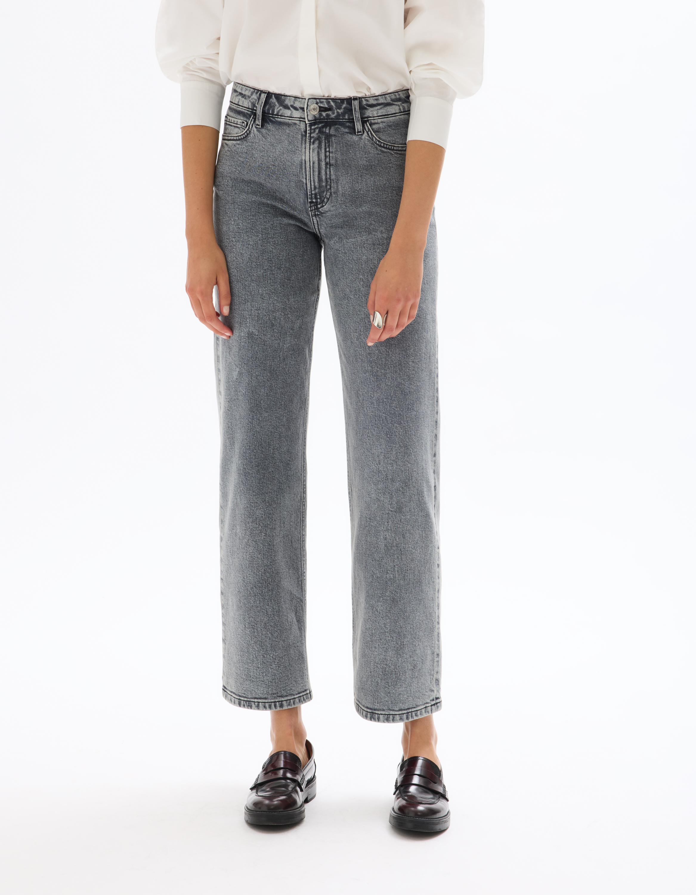 Jean large - gris clair - celio - Modalova