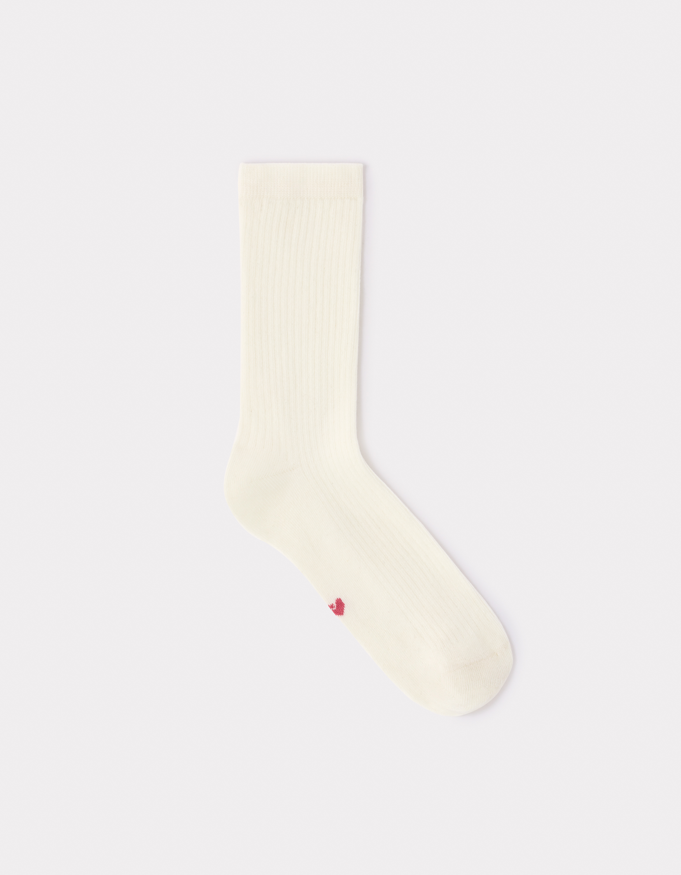 Chaussettes hautes en coton - écru
