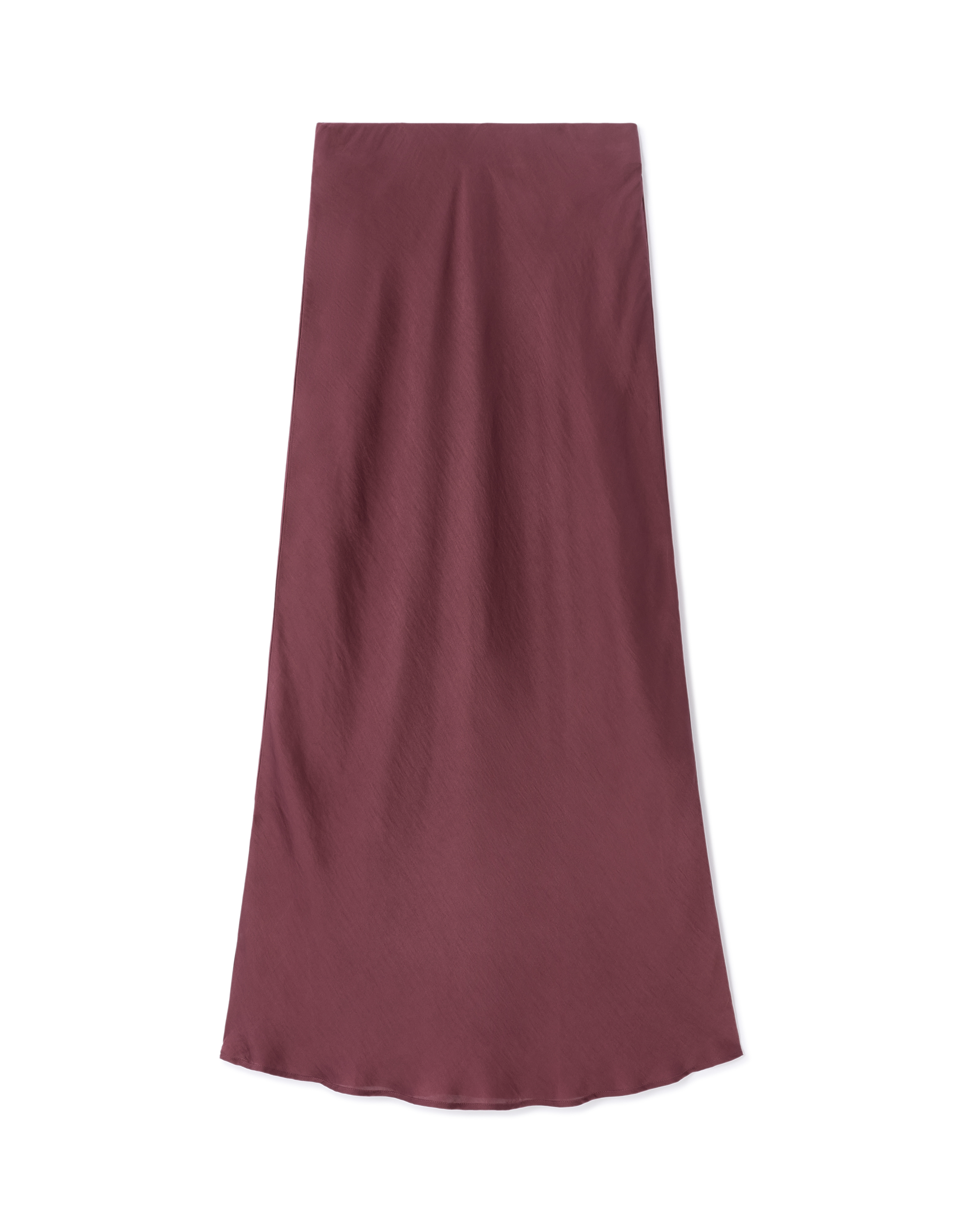 Jupe mi-longue en satin - violet