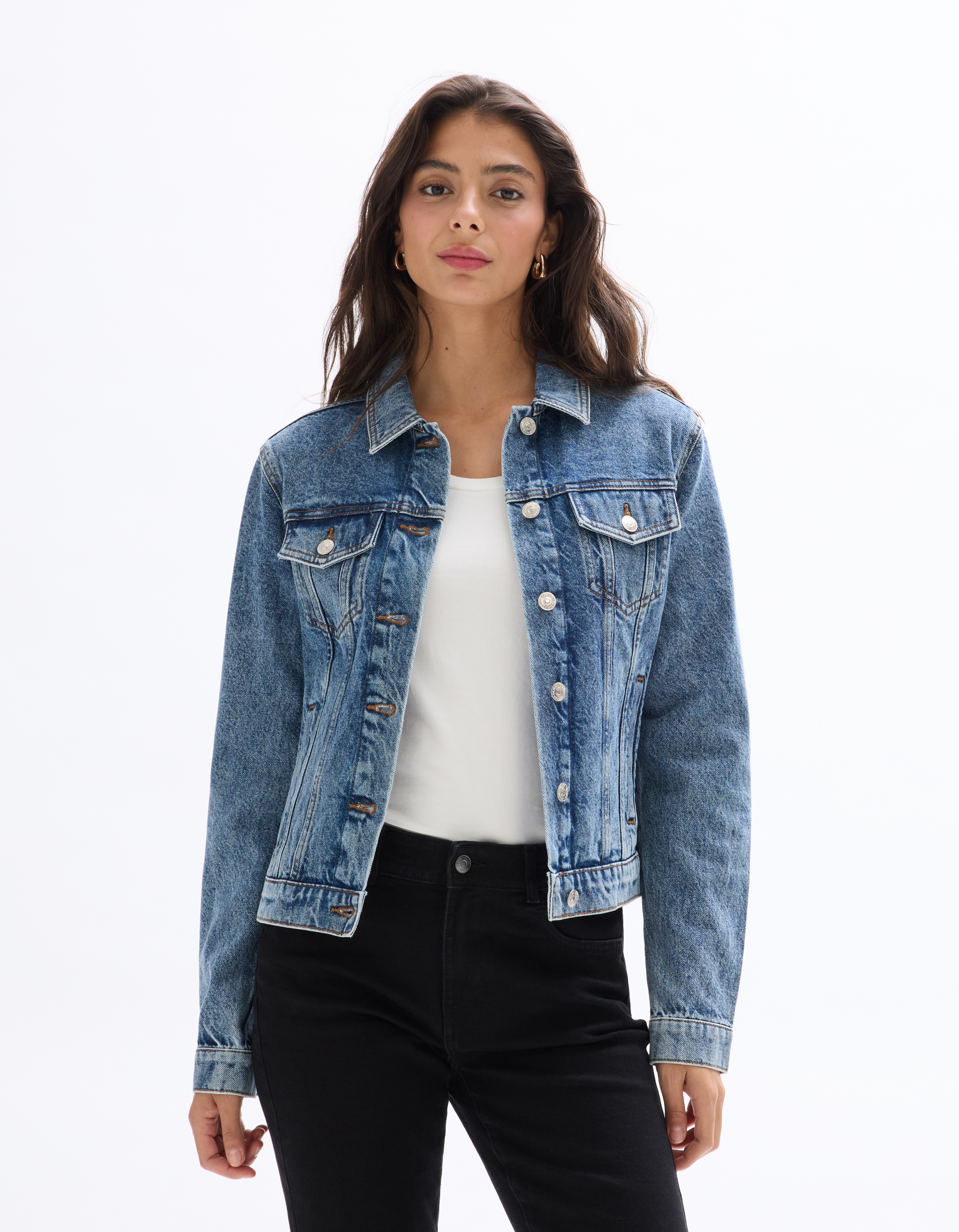 Veste en jean - bleu - celio - Modalova