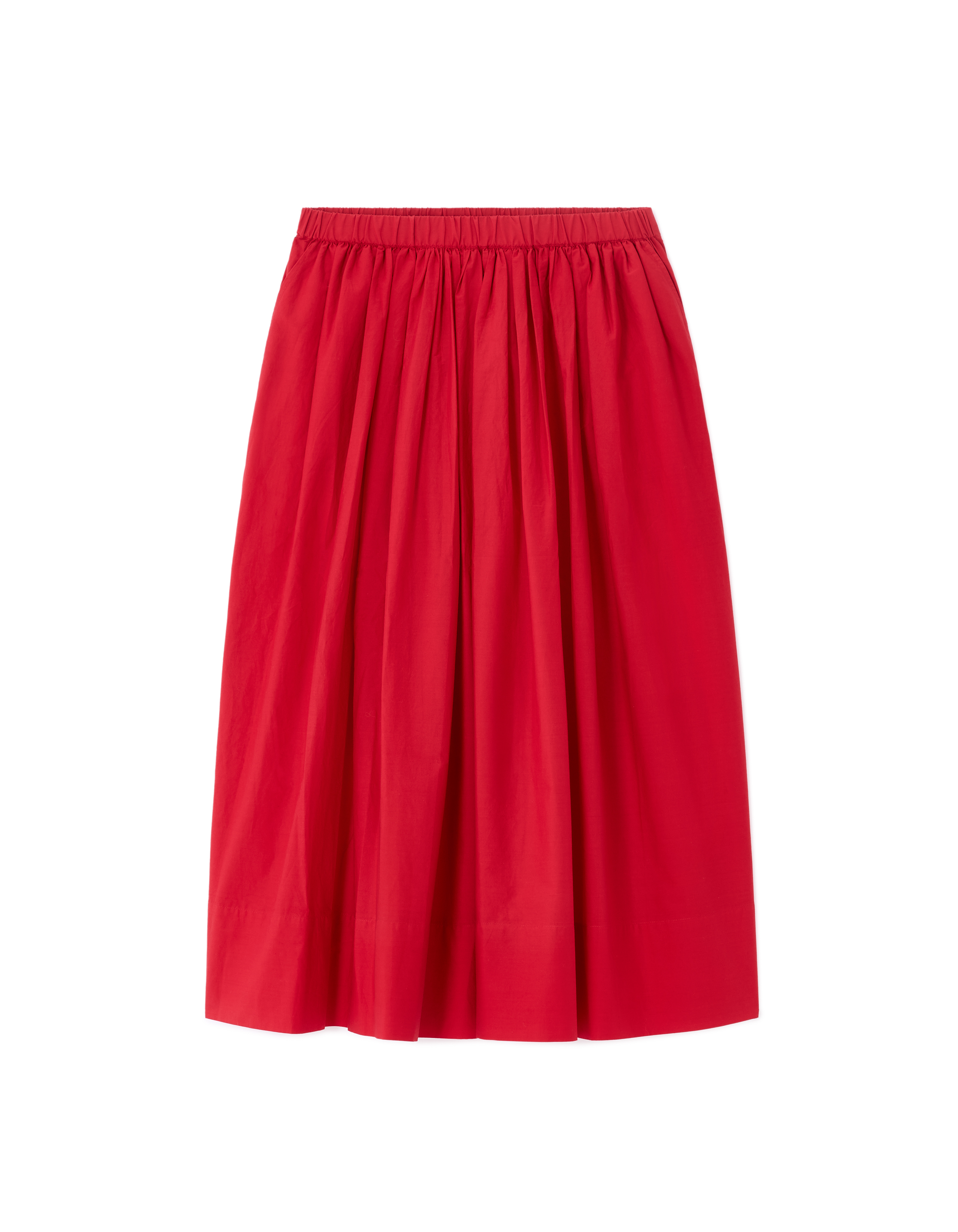Jupon en popeline - rouge