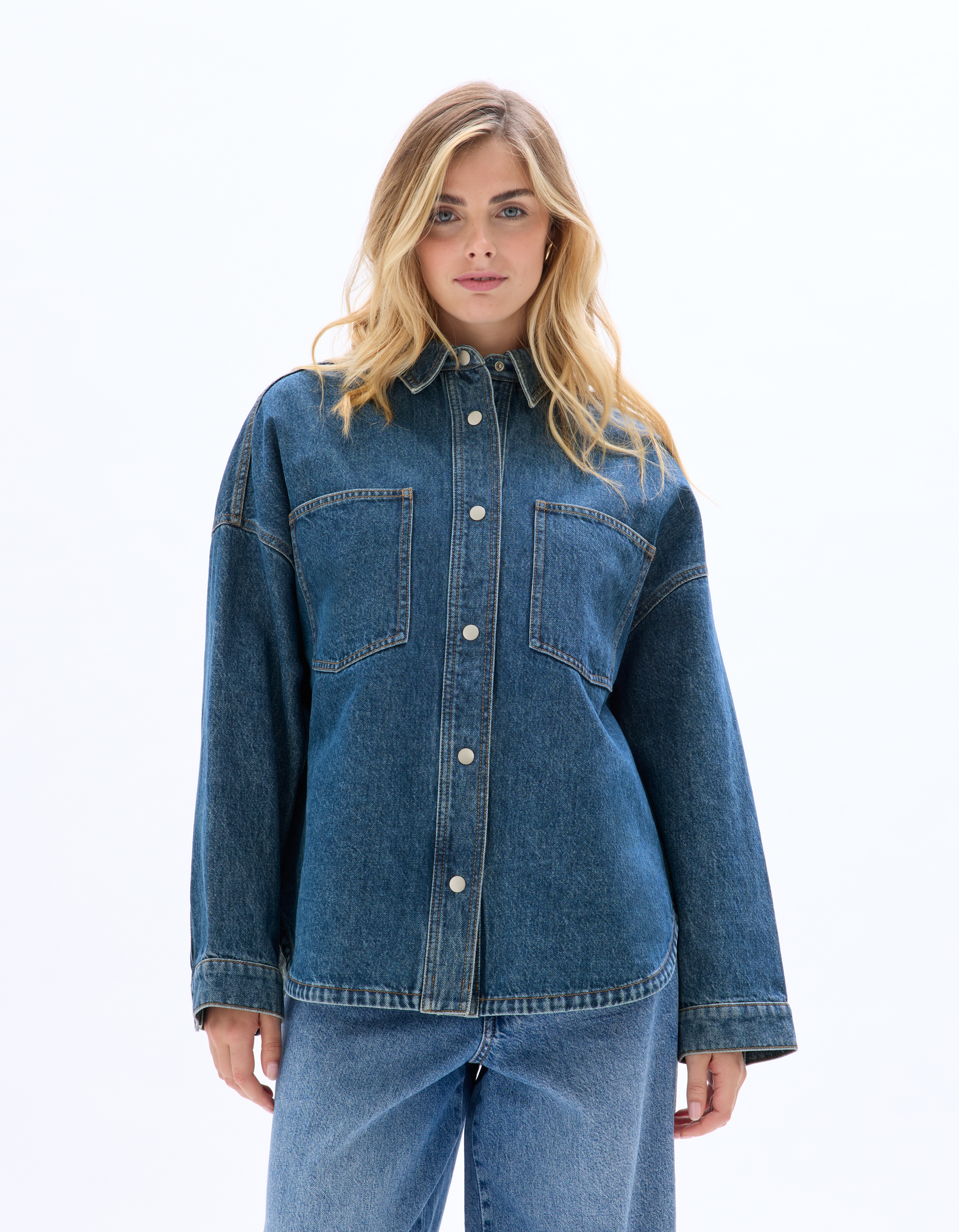 Chemisier en denim - bleu - celio - Modalova