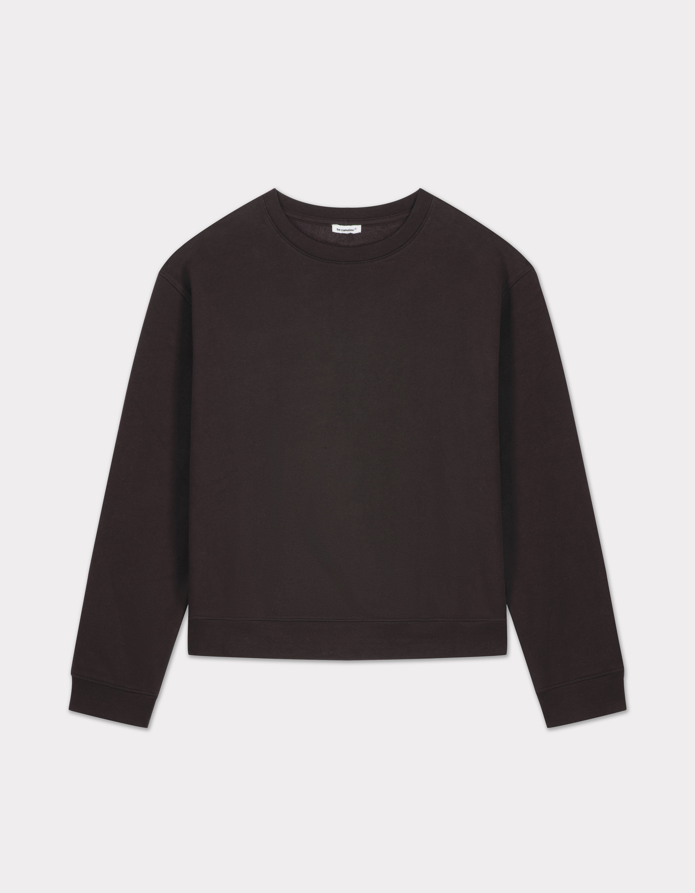 Sweat à col rond en molleton - gris anthracite