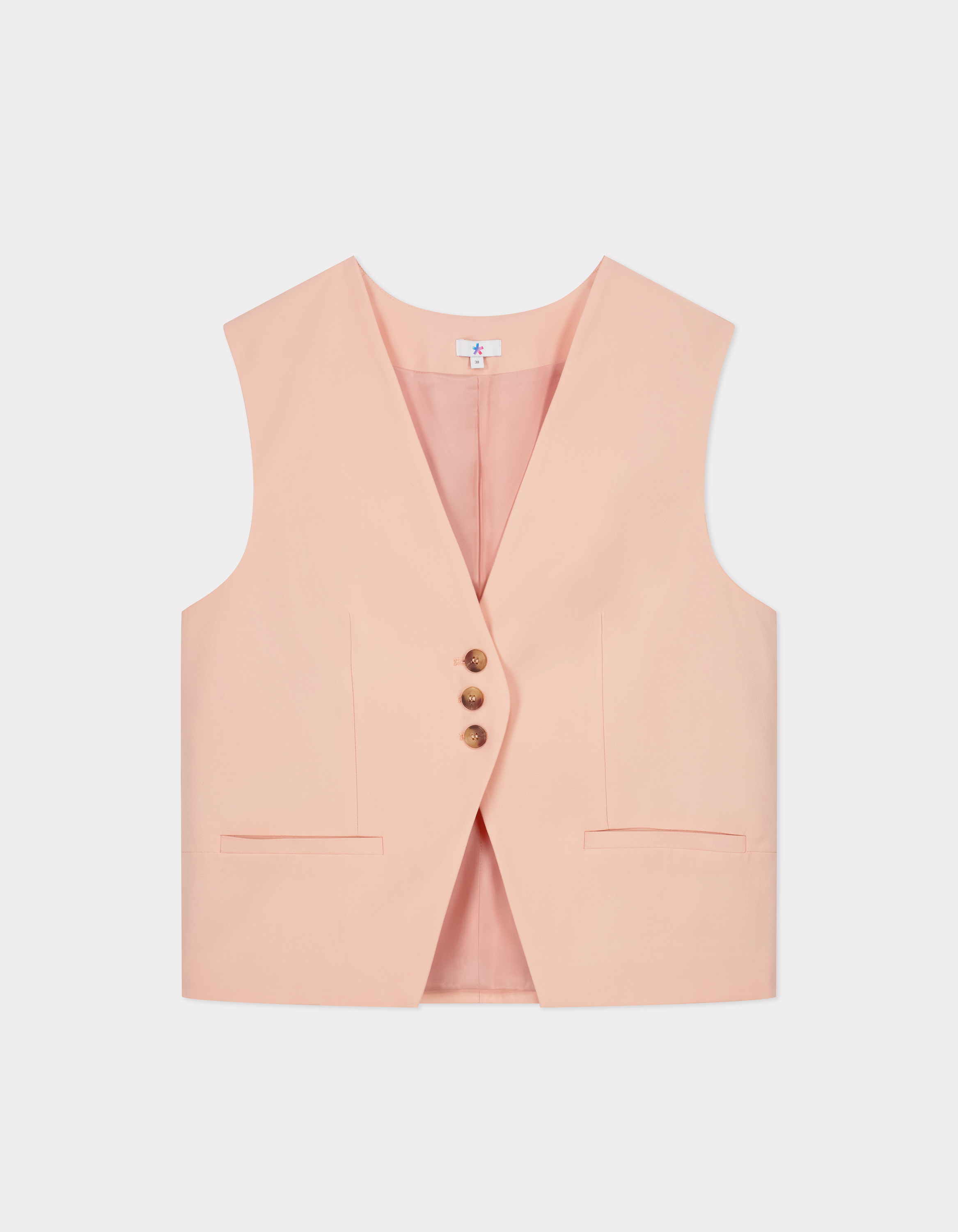 Gilet de tailleur sans manches - rose