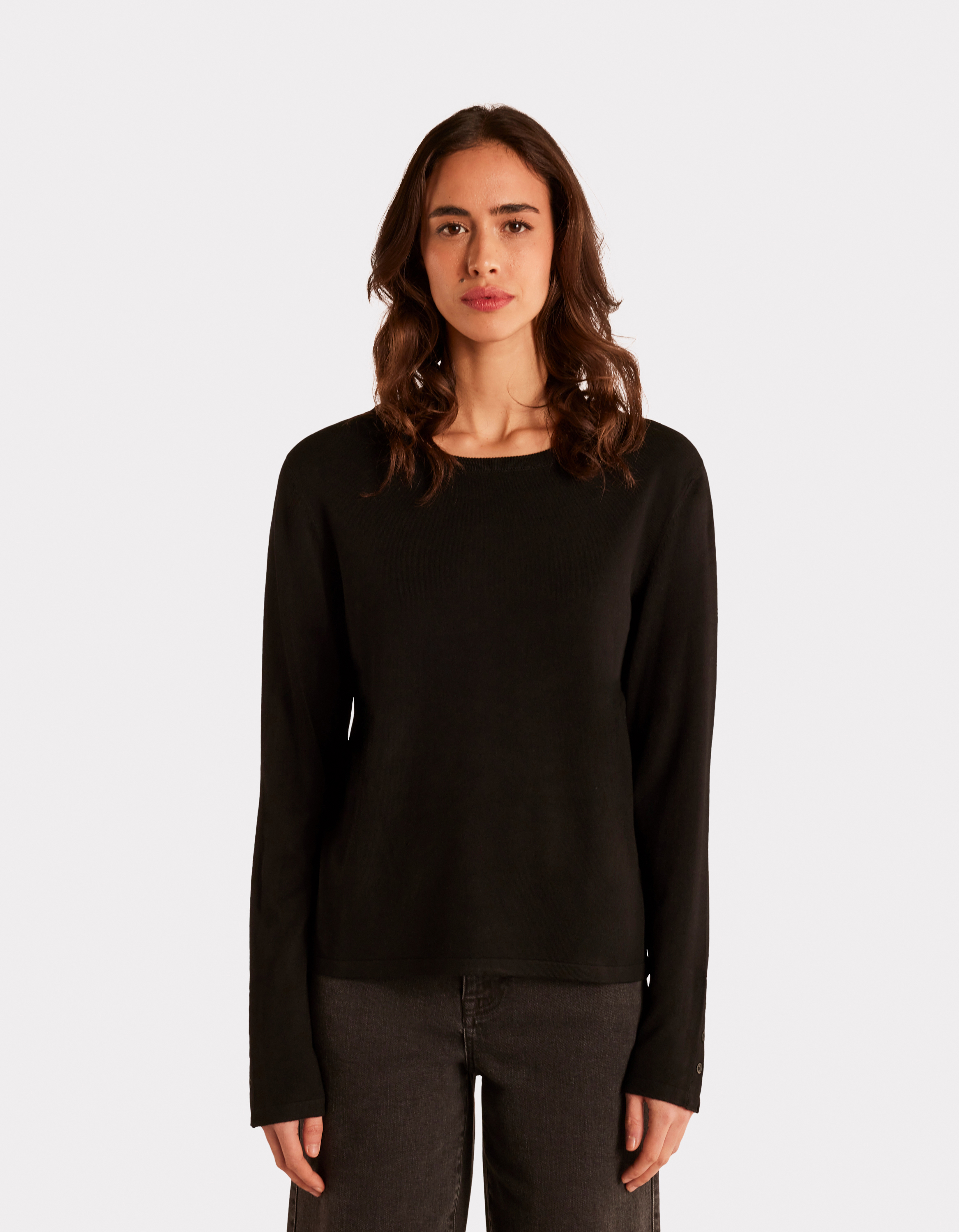 Pull fluide col rond en viscose Ecovero - celio - Modalova