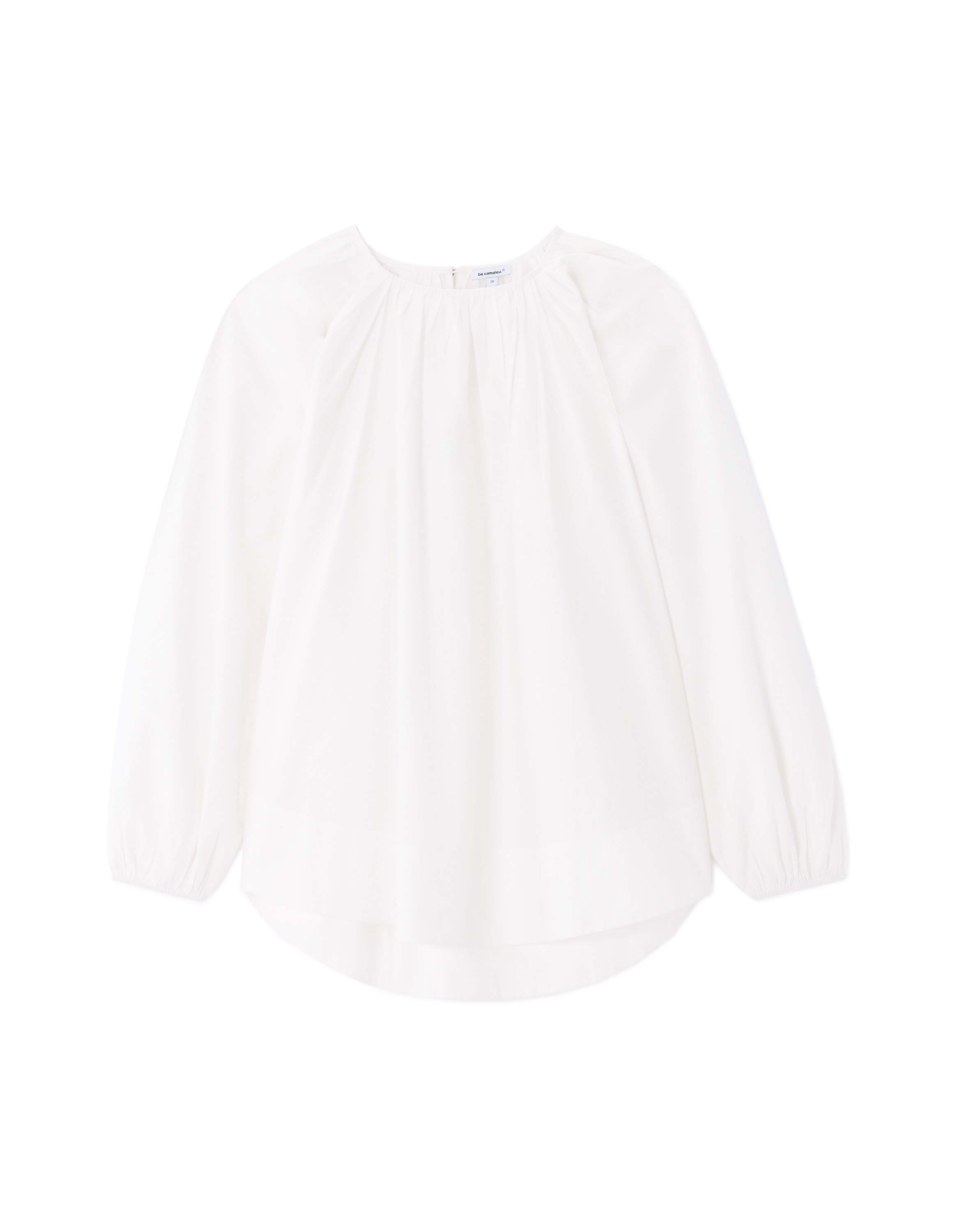 Blouse oversize en coton - blanc