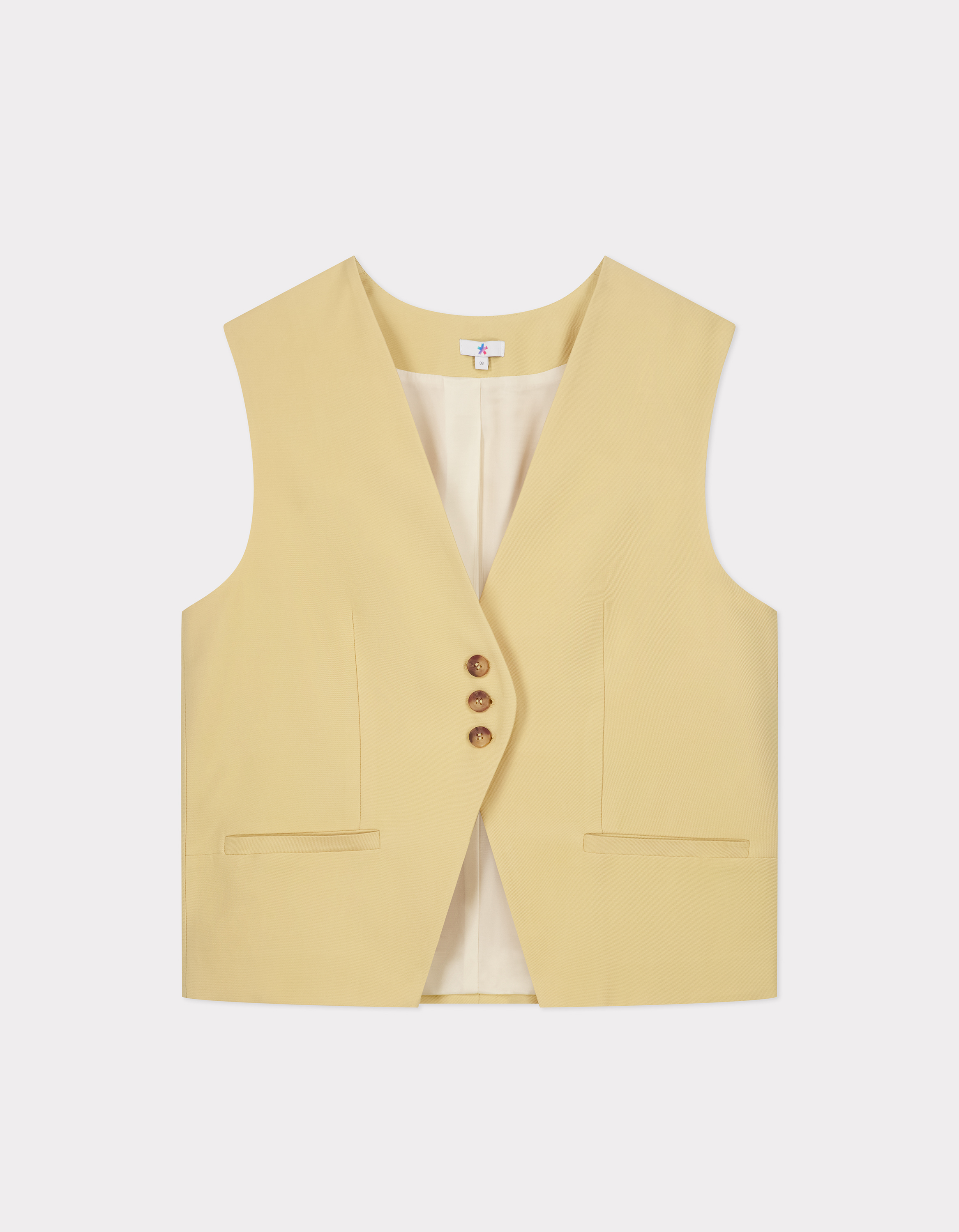 Gilet de tailleur sans manches - jaune
