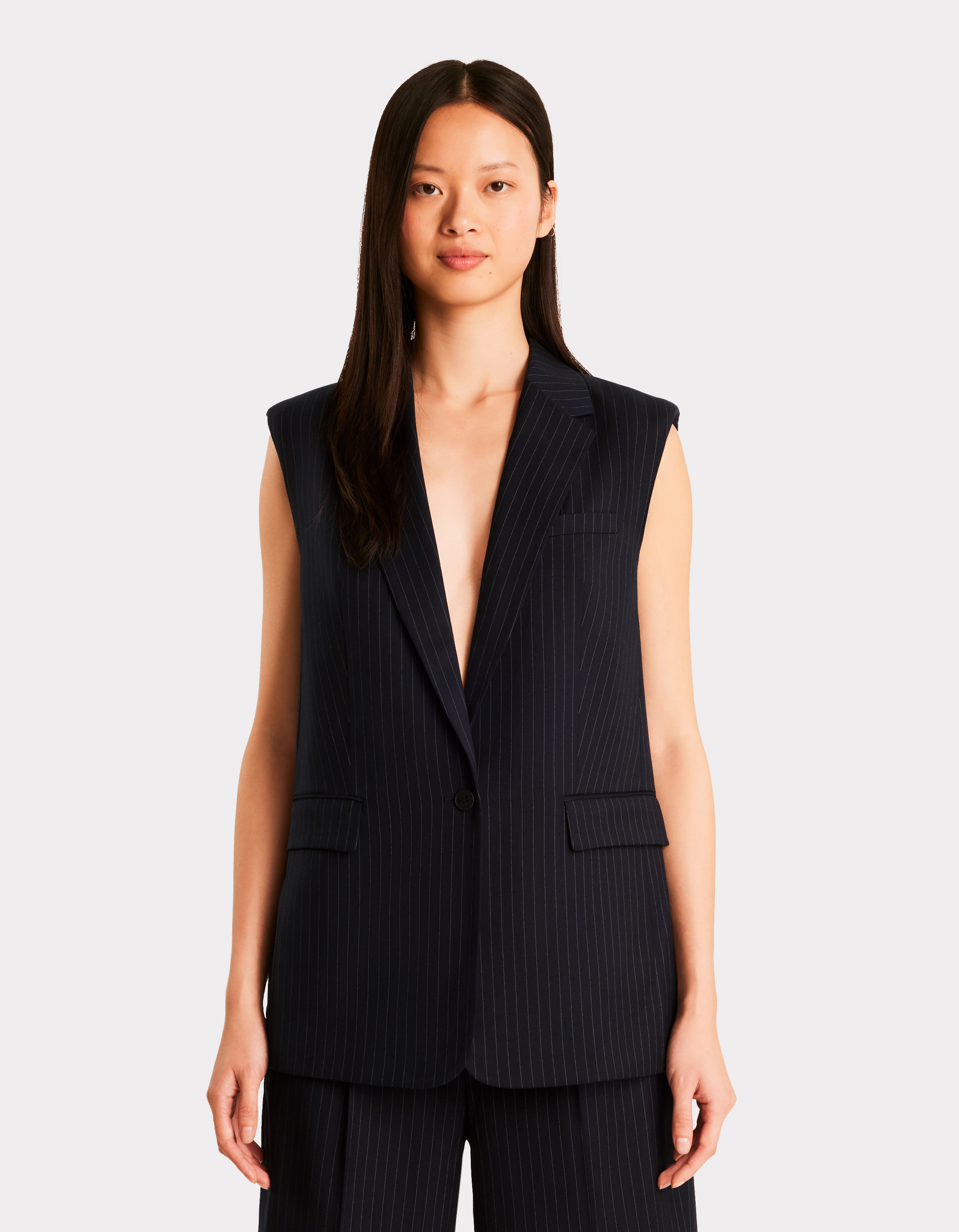 Blazer sans manches à rayures - celio - Modalova