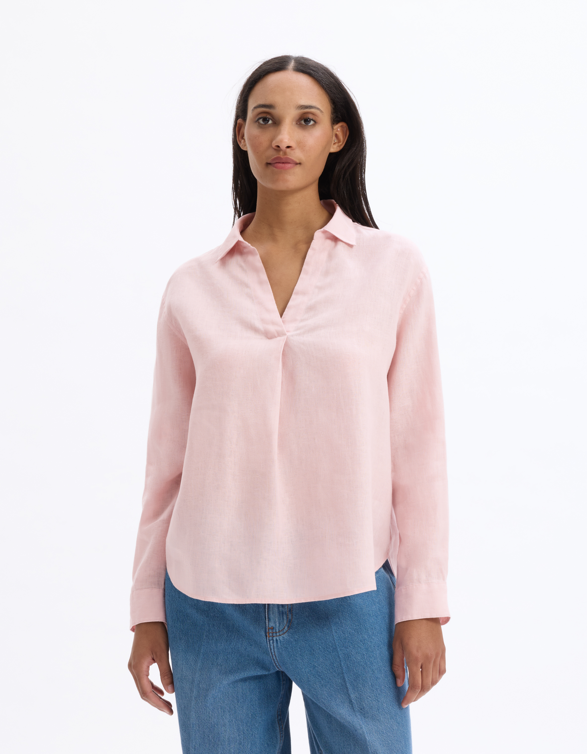 Blouse 100% Lin - rose - celio - Modalova