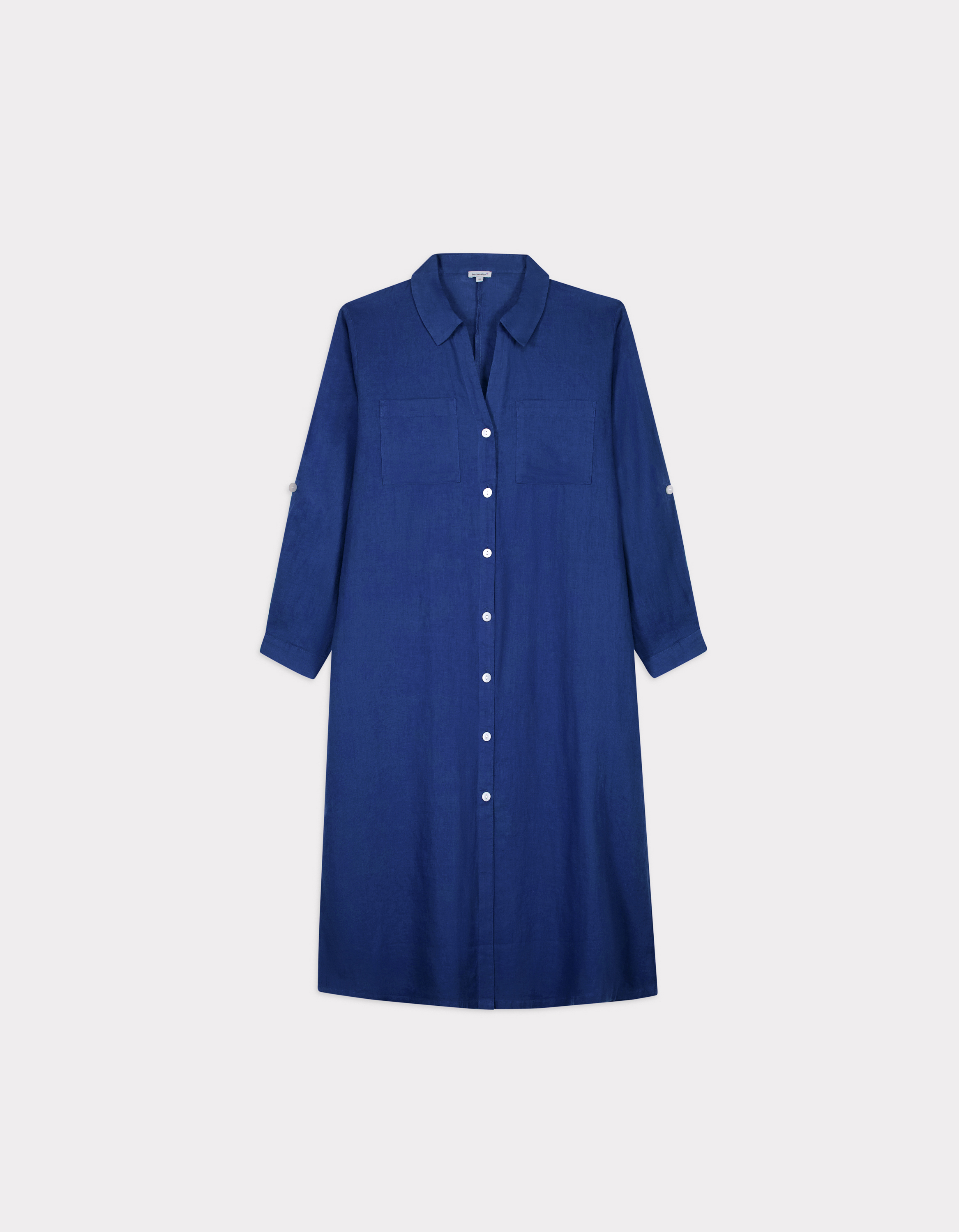 Robe longue en lin - indigo