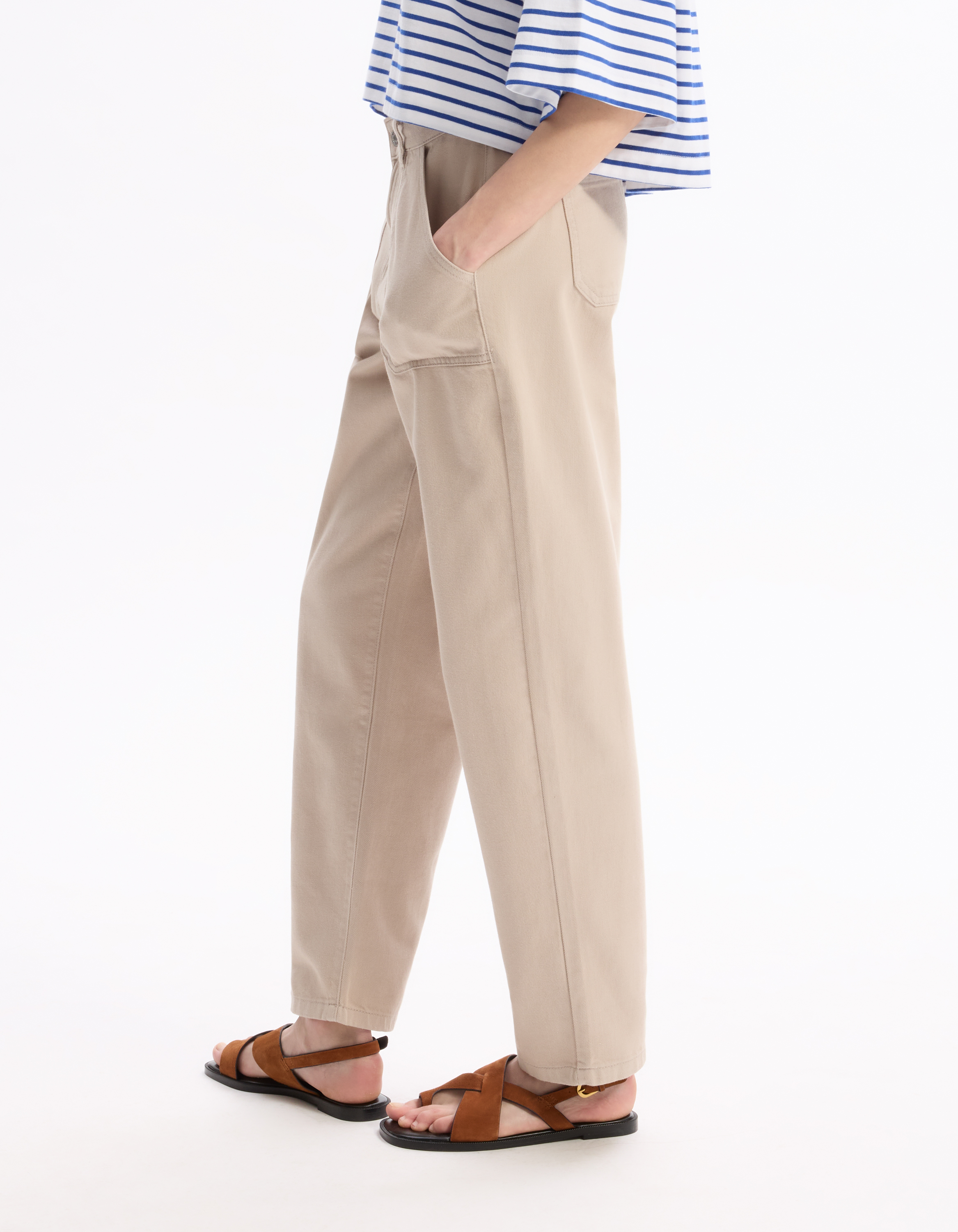 Pantalon droit - gris - celio - Modalova