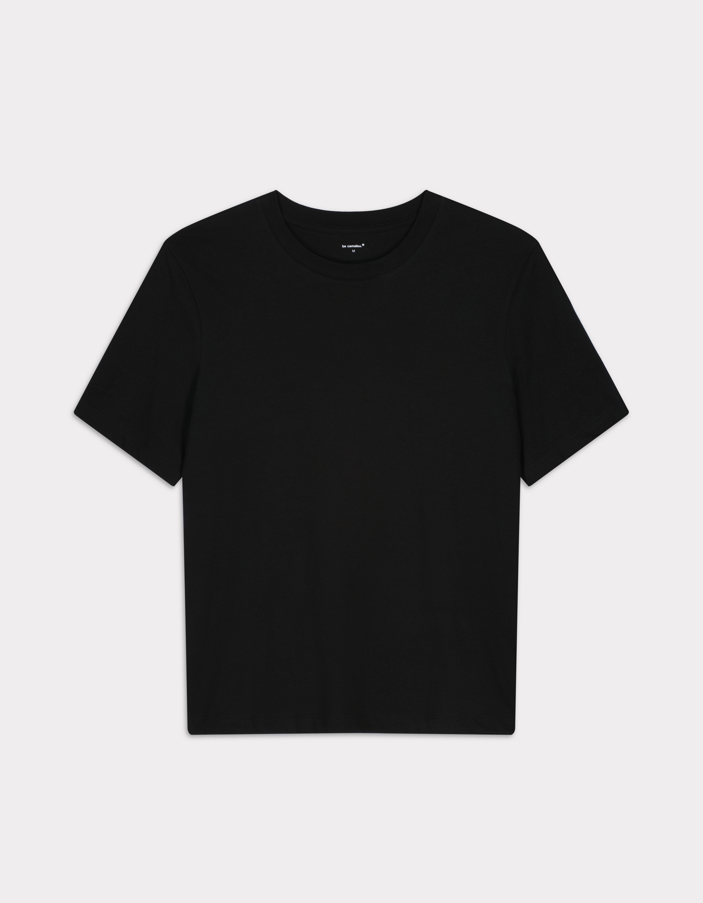 T-shirt en coton biologique fit long - noir