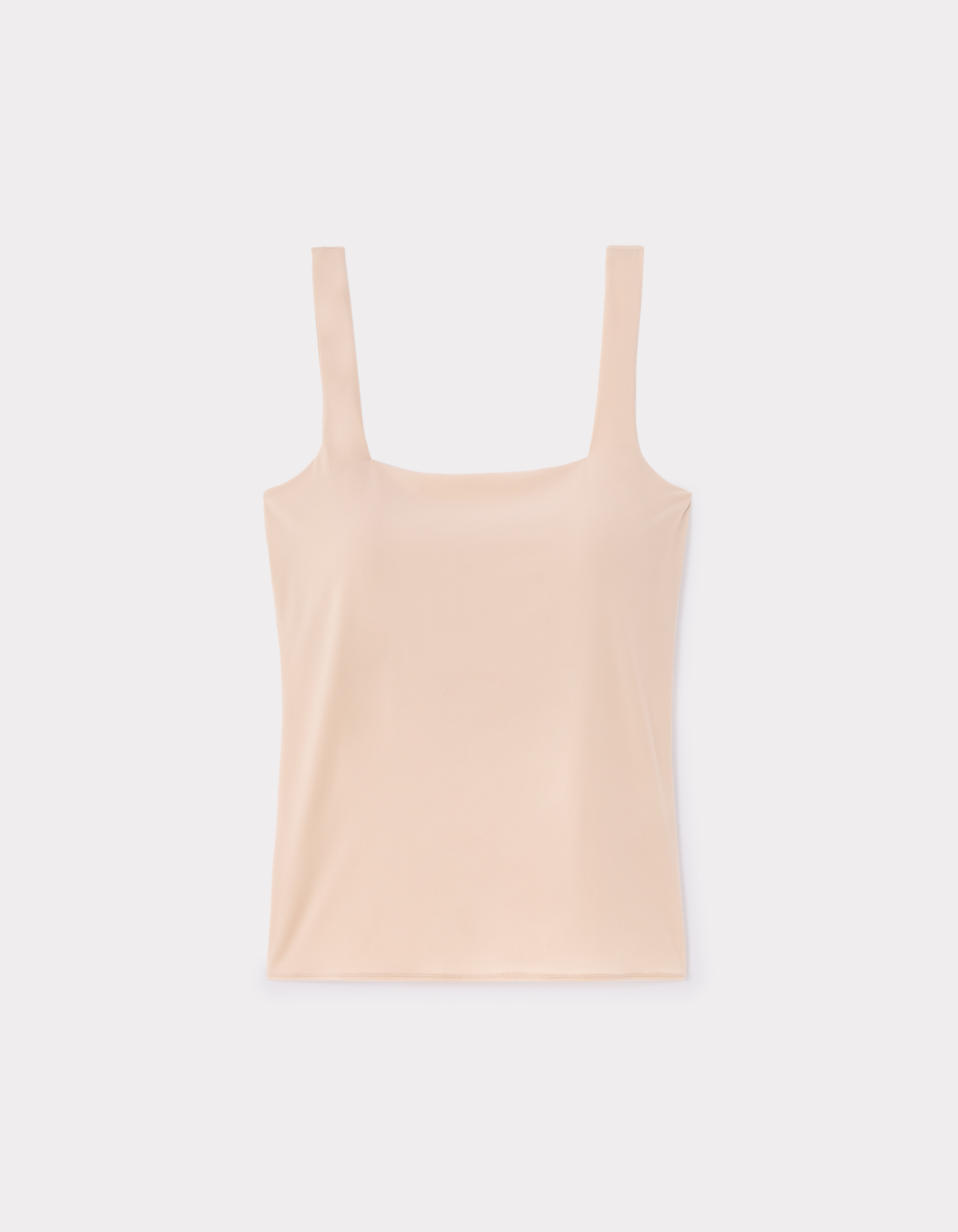 Top seconde peau à fines bretelles – beige