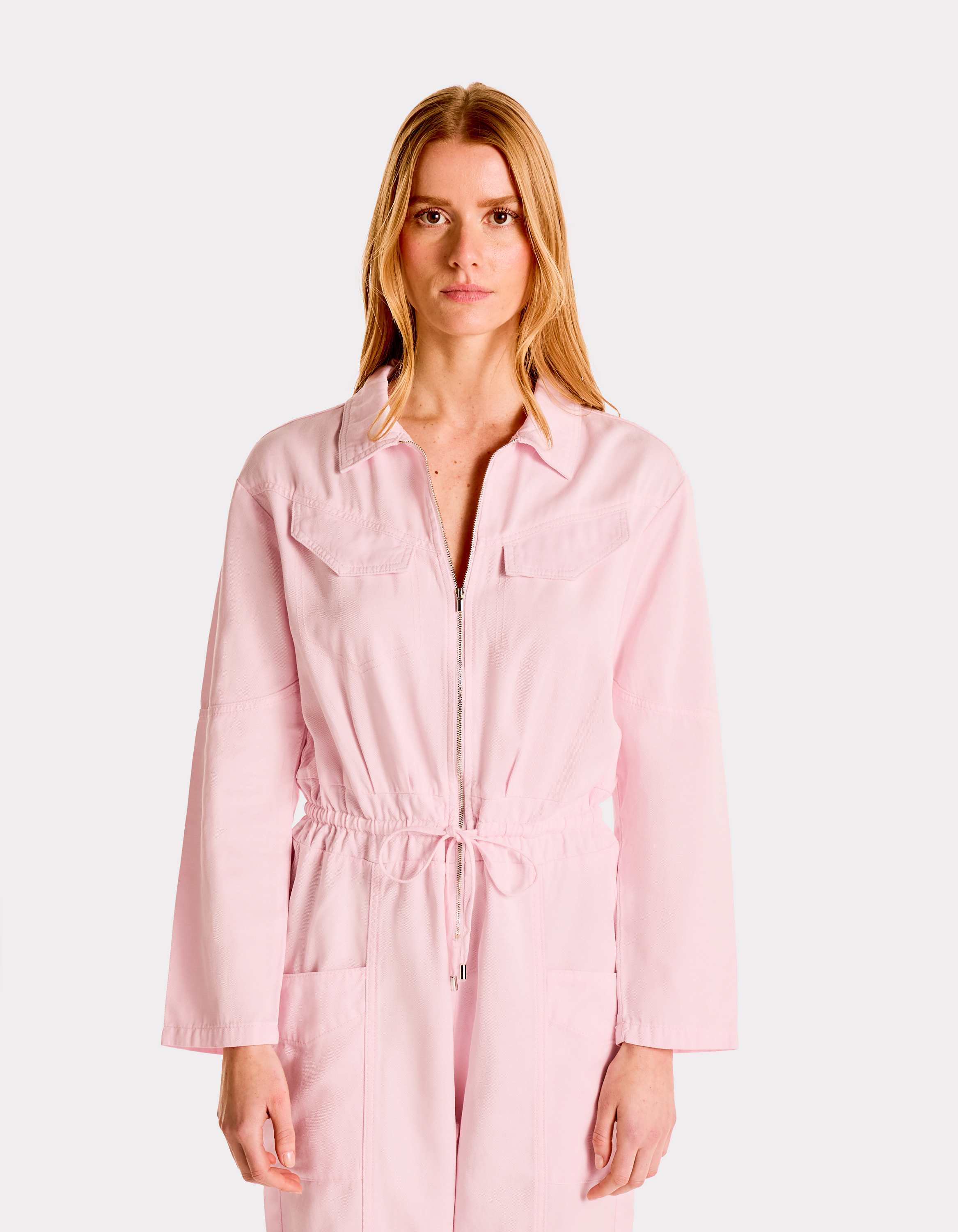 Combinaison zippée avec cordon - rose - celio - Modalova