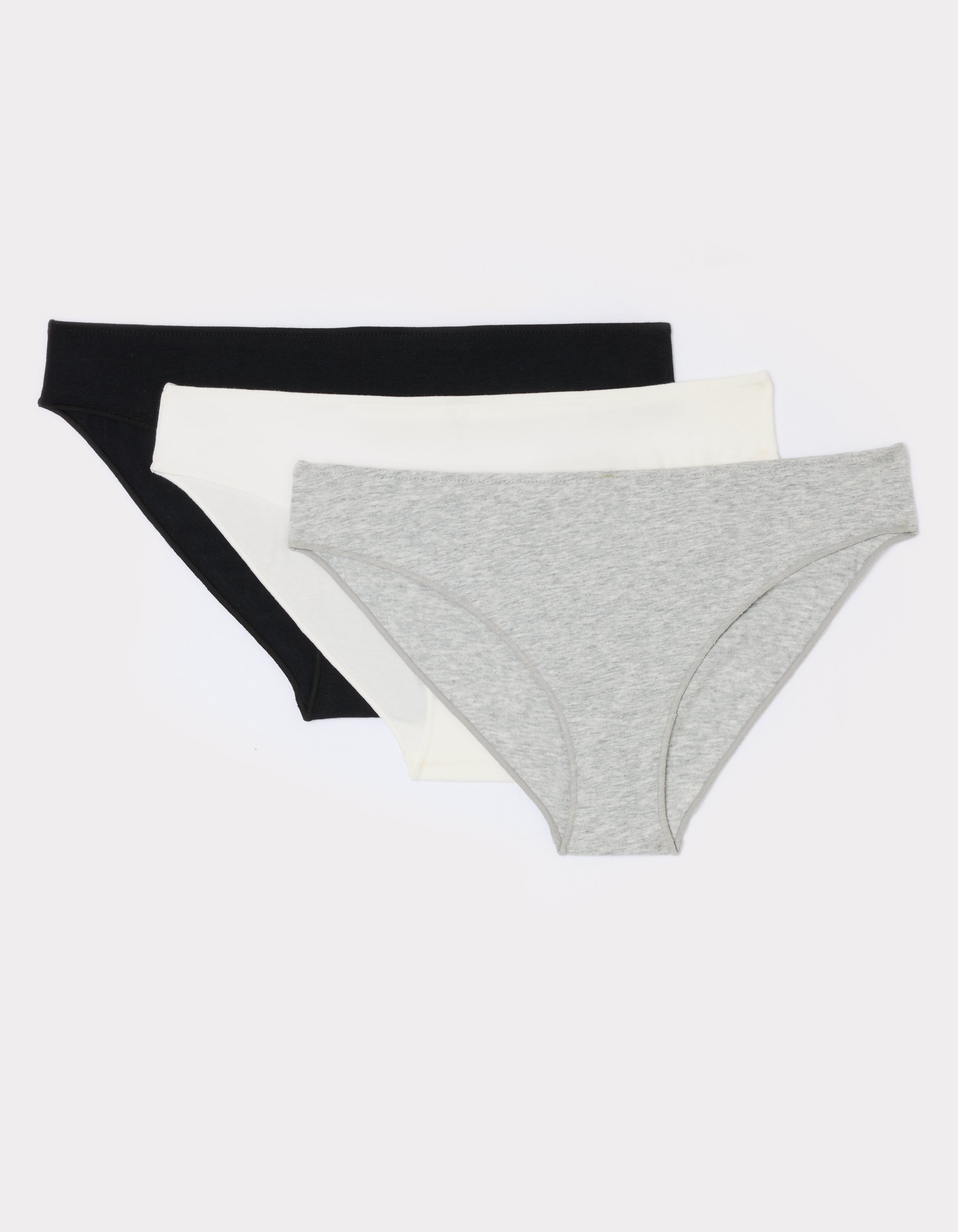 Lot de 3 culottes en coton - gris