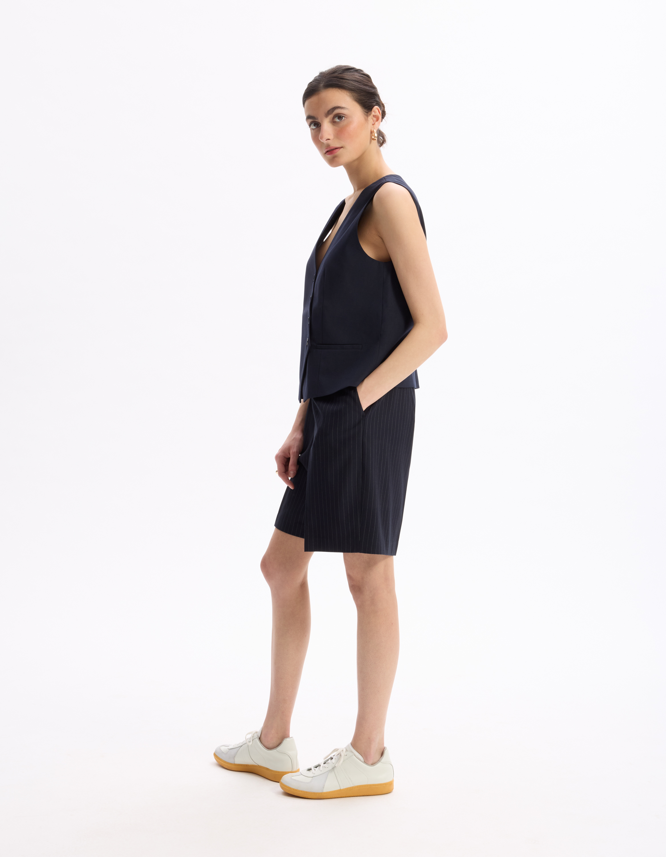 Short droit habillé à rayures - celio - Modalova