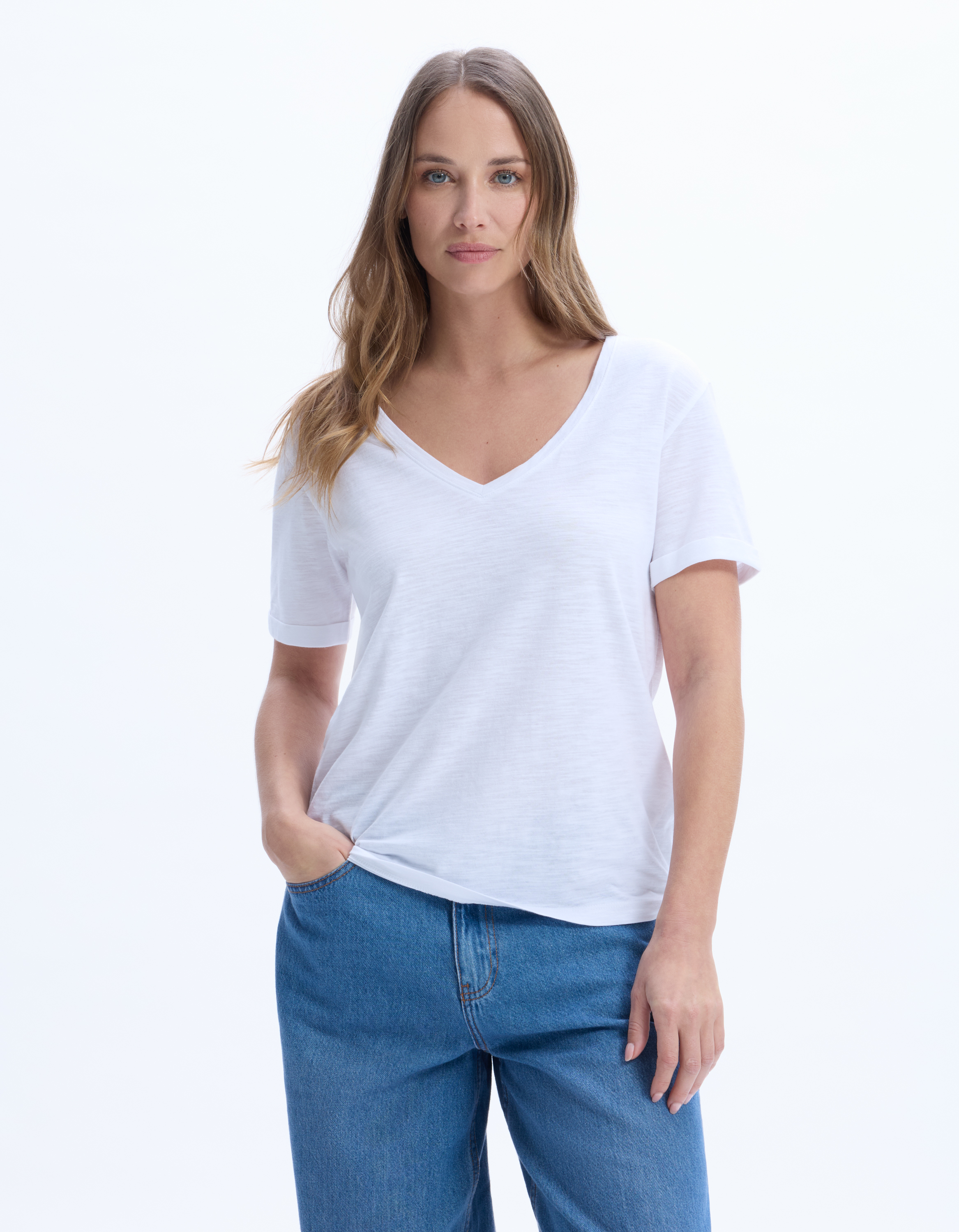 T-shirt en coton flammé - blanc - celio - Modalova
