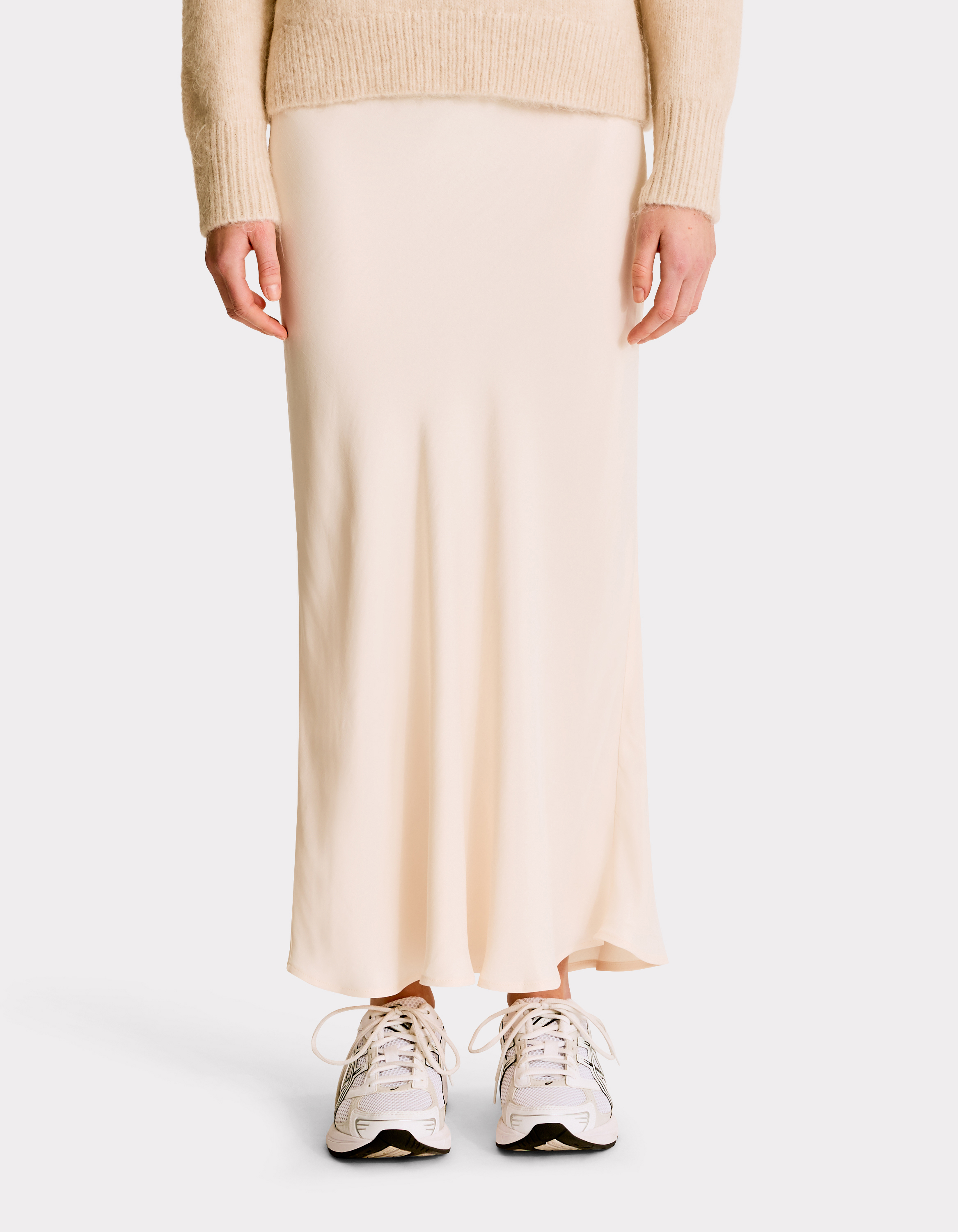 Jupe en satin - beige - celio - Modalova