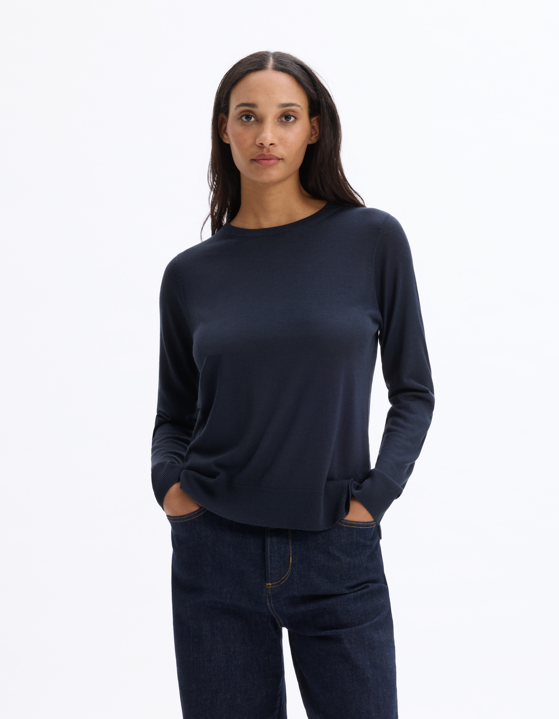 Pull maille fine à manches longues - celio - Modalova