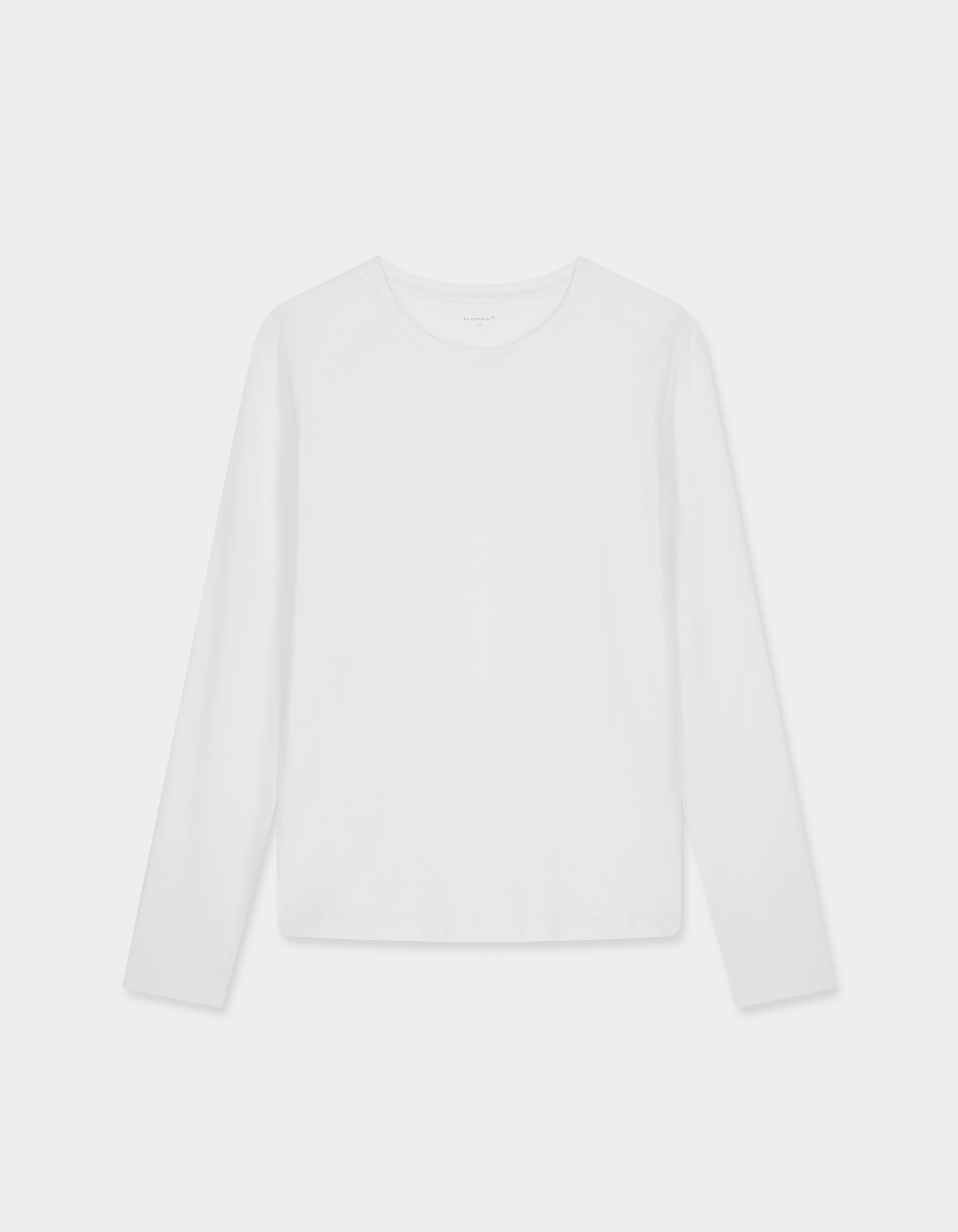 T-shirt en coton à manches longues - blanc