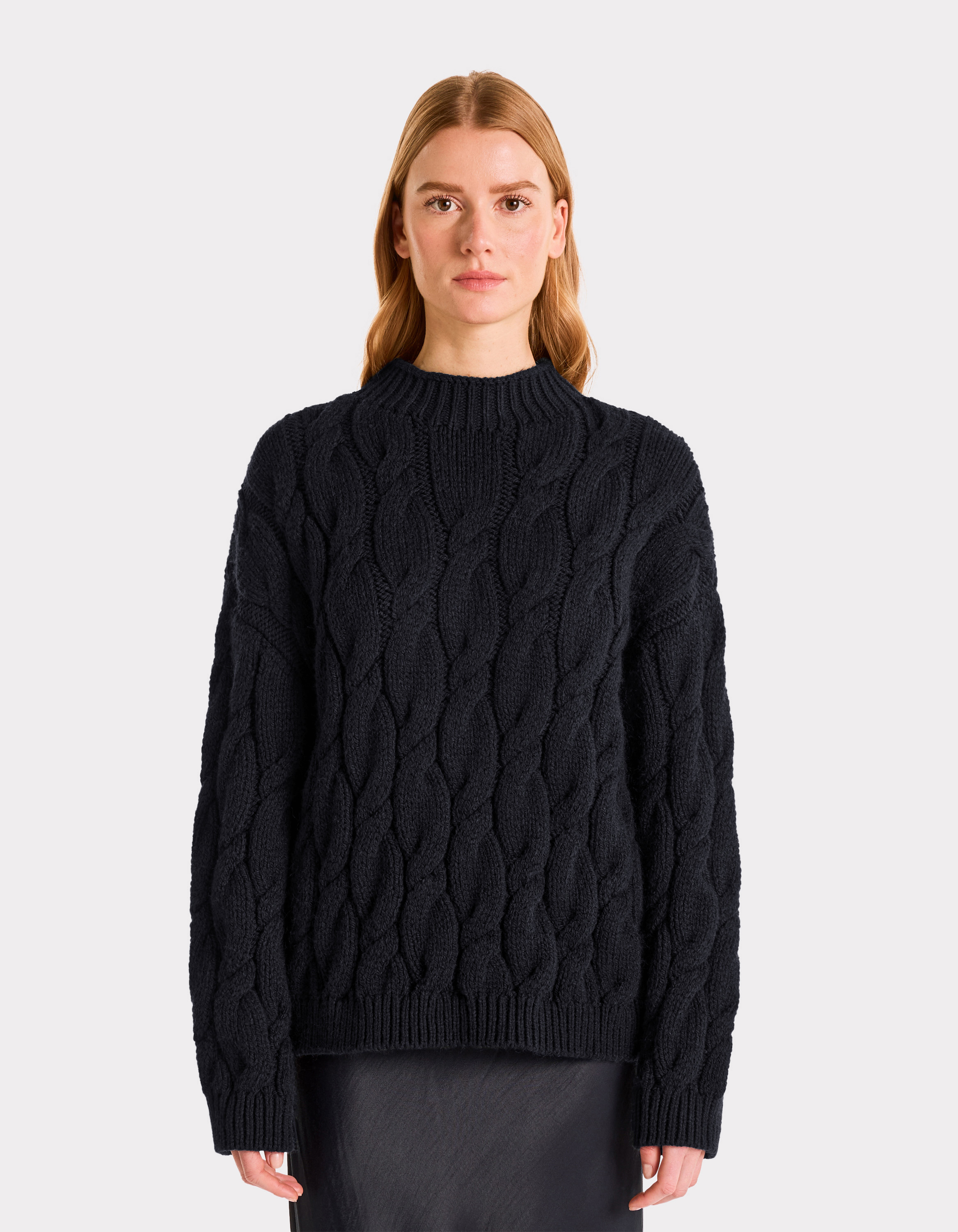 Pull col rond torsades - marine - celio - Modalova