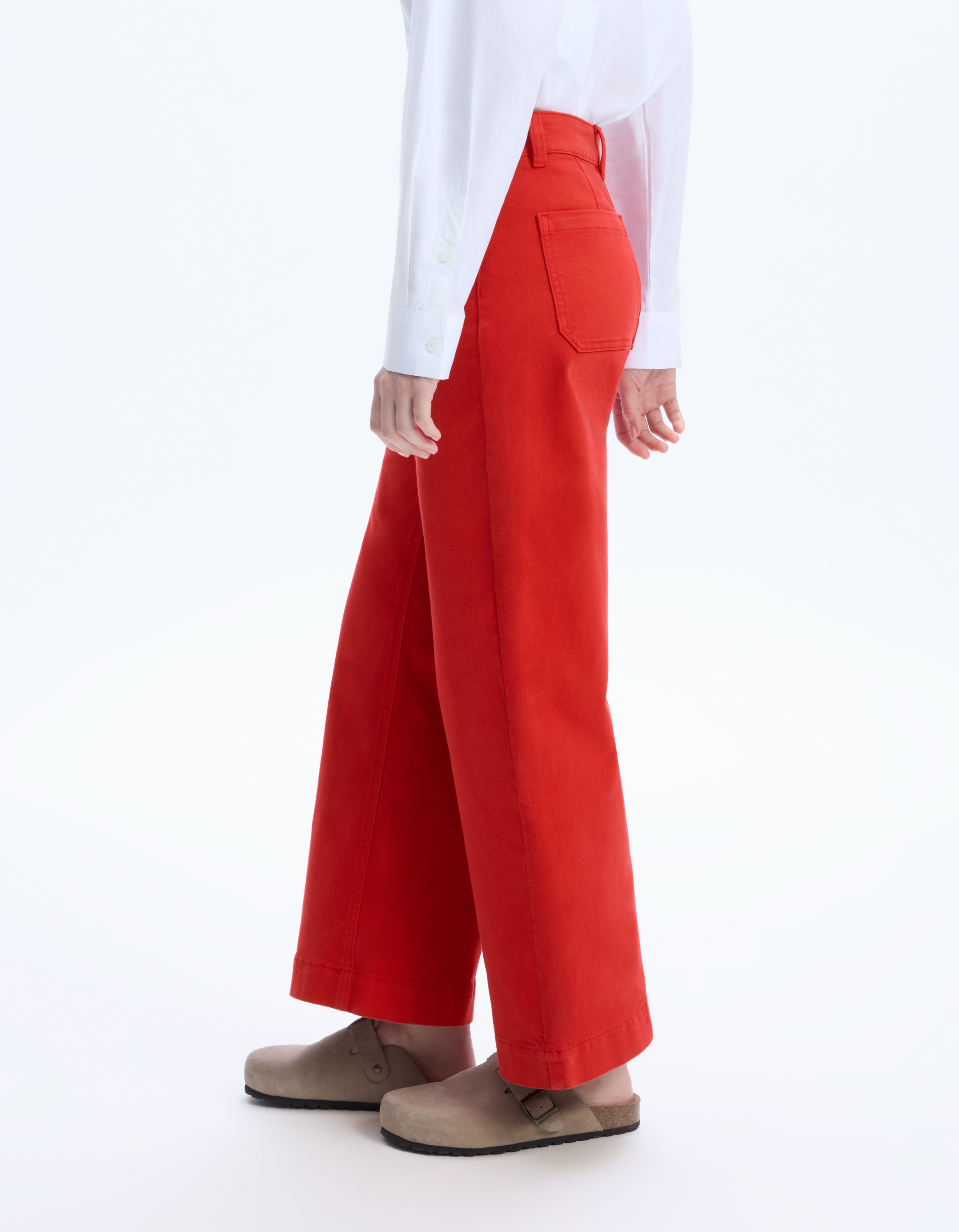 Pantalon large - rouge - celio - Modalova