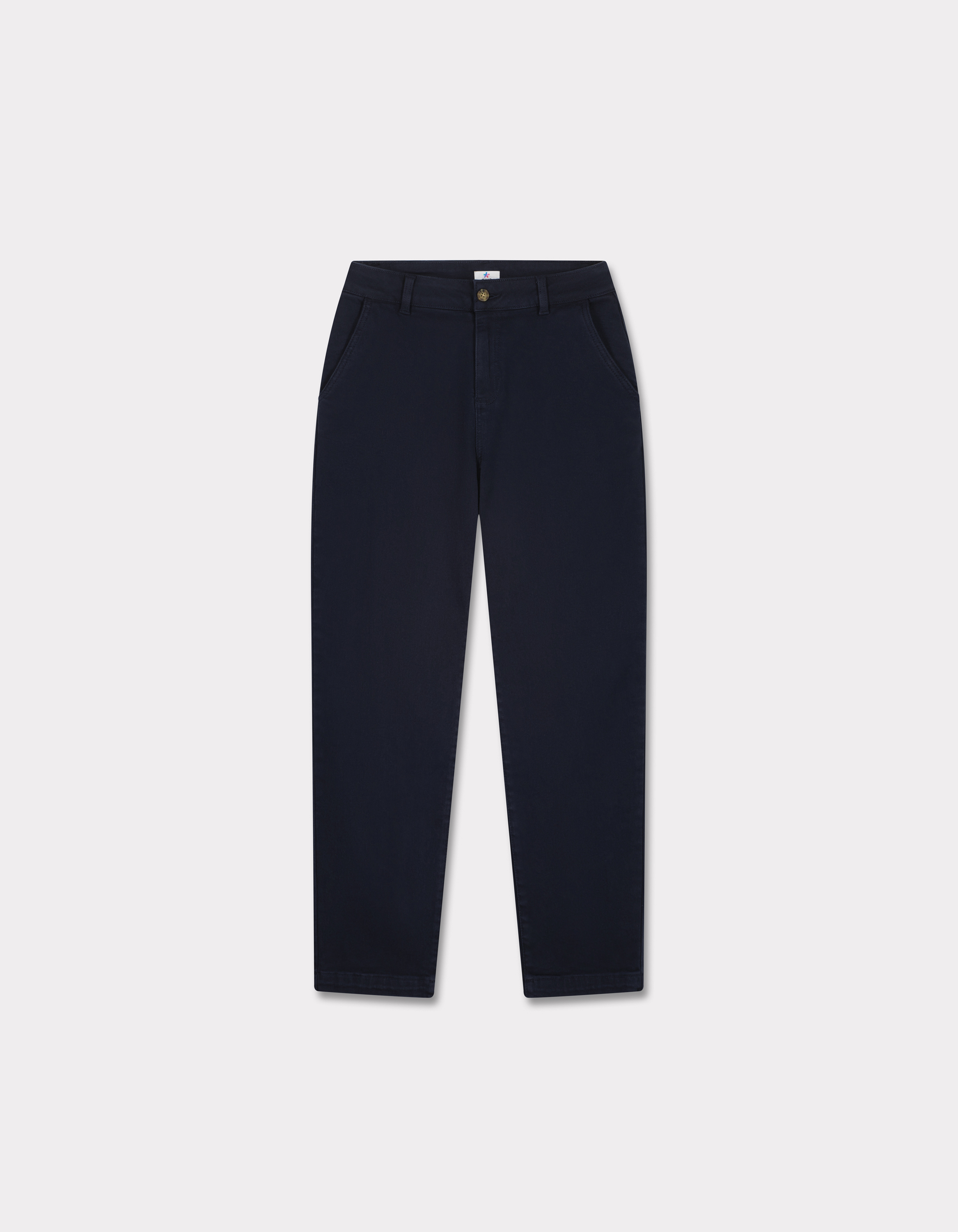 Pantalon chino longueur cheville - marine