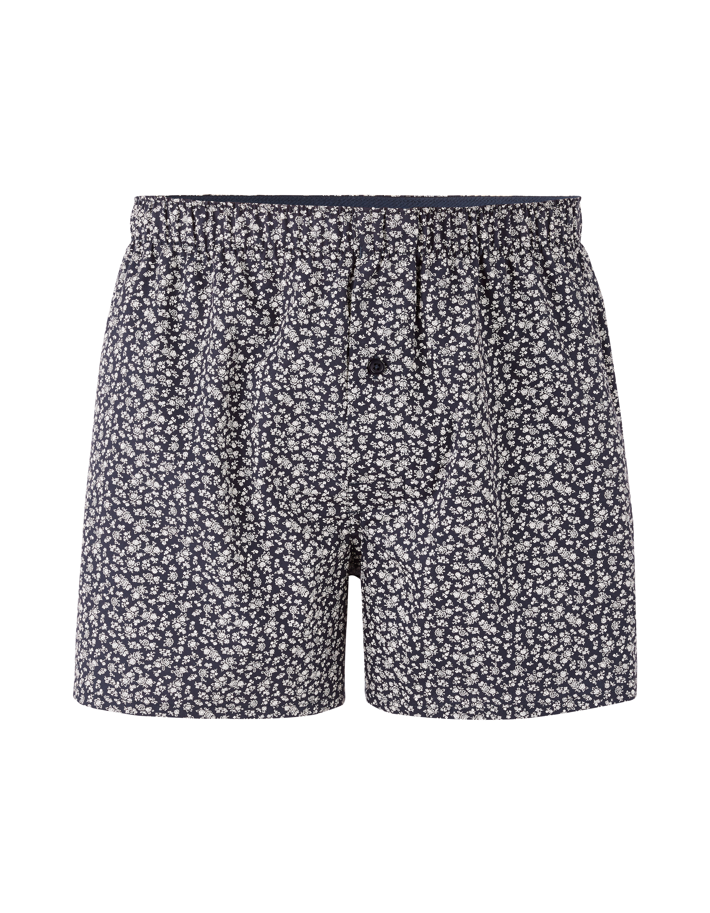 Caleçon 100% coton floral - marine