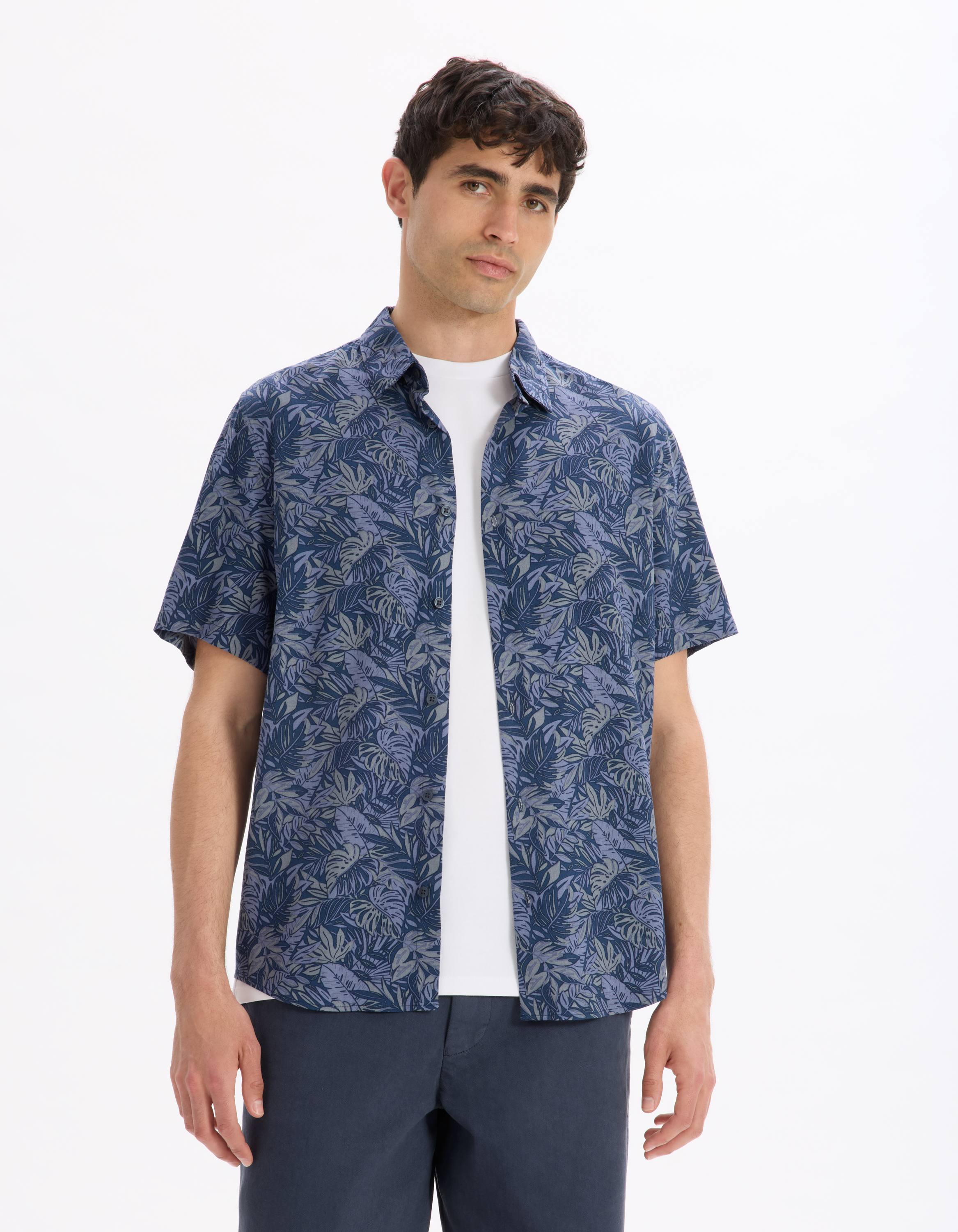 Chemisette imprimé palmier 100% viscose - camaieu - Modalova