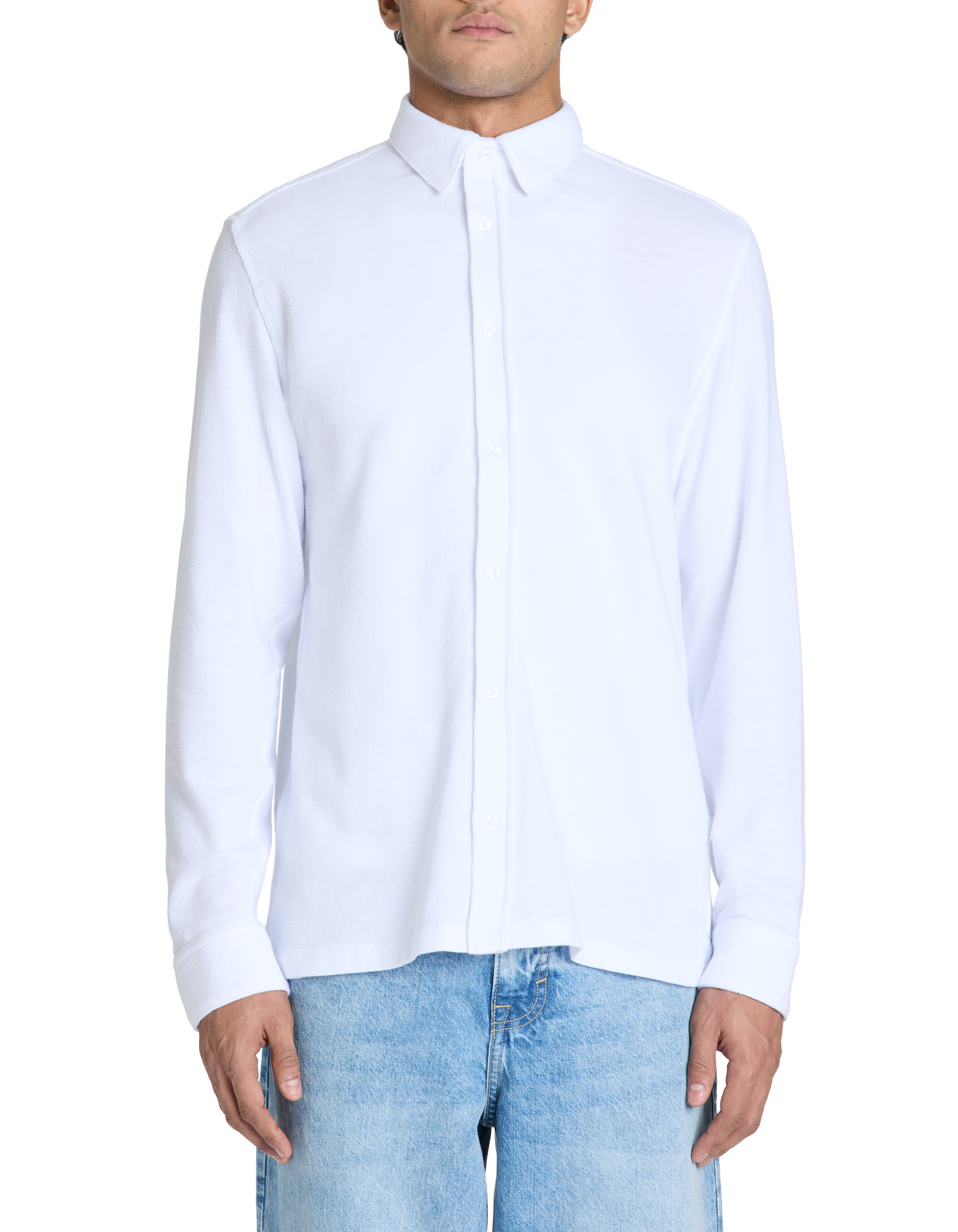 Chemise regular en maille coton mélangé - camaieu - Modalova