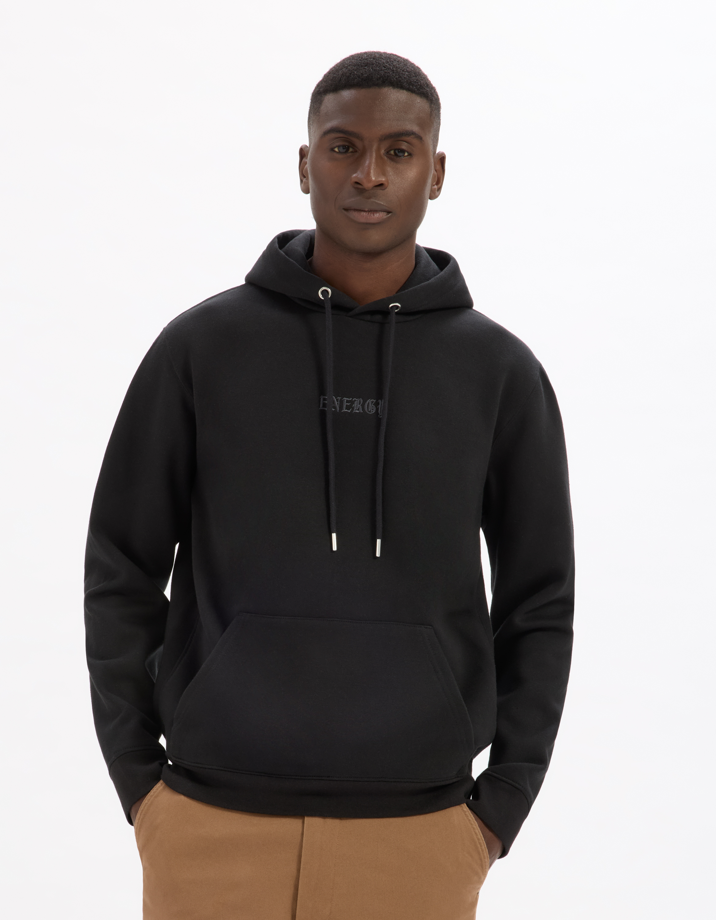 Sweat regular capuche coton mélangé - camaieu - Modalova