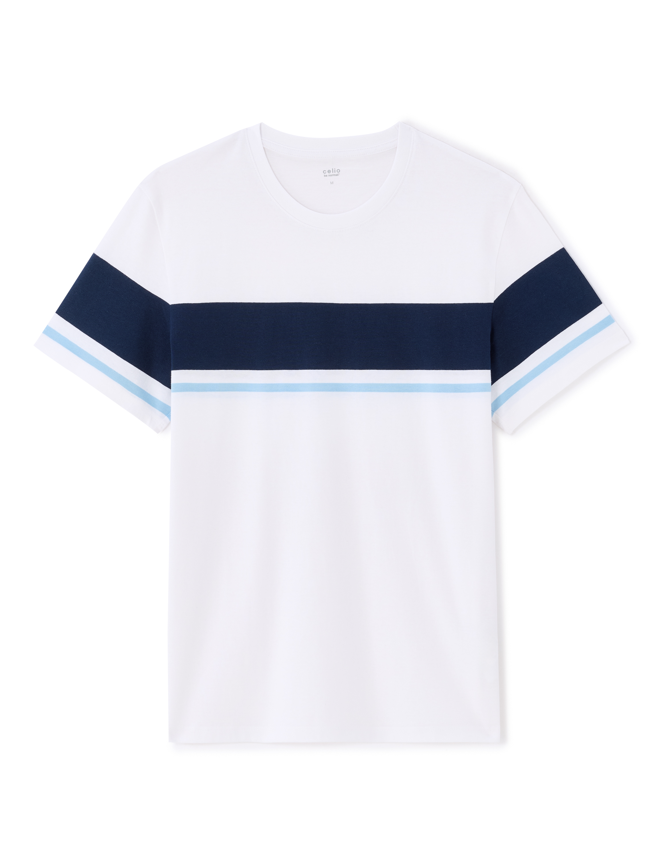 T-shirt straight col rond 100% coton - blanc