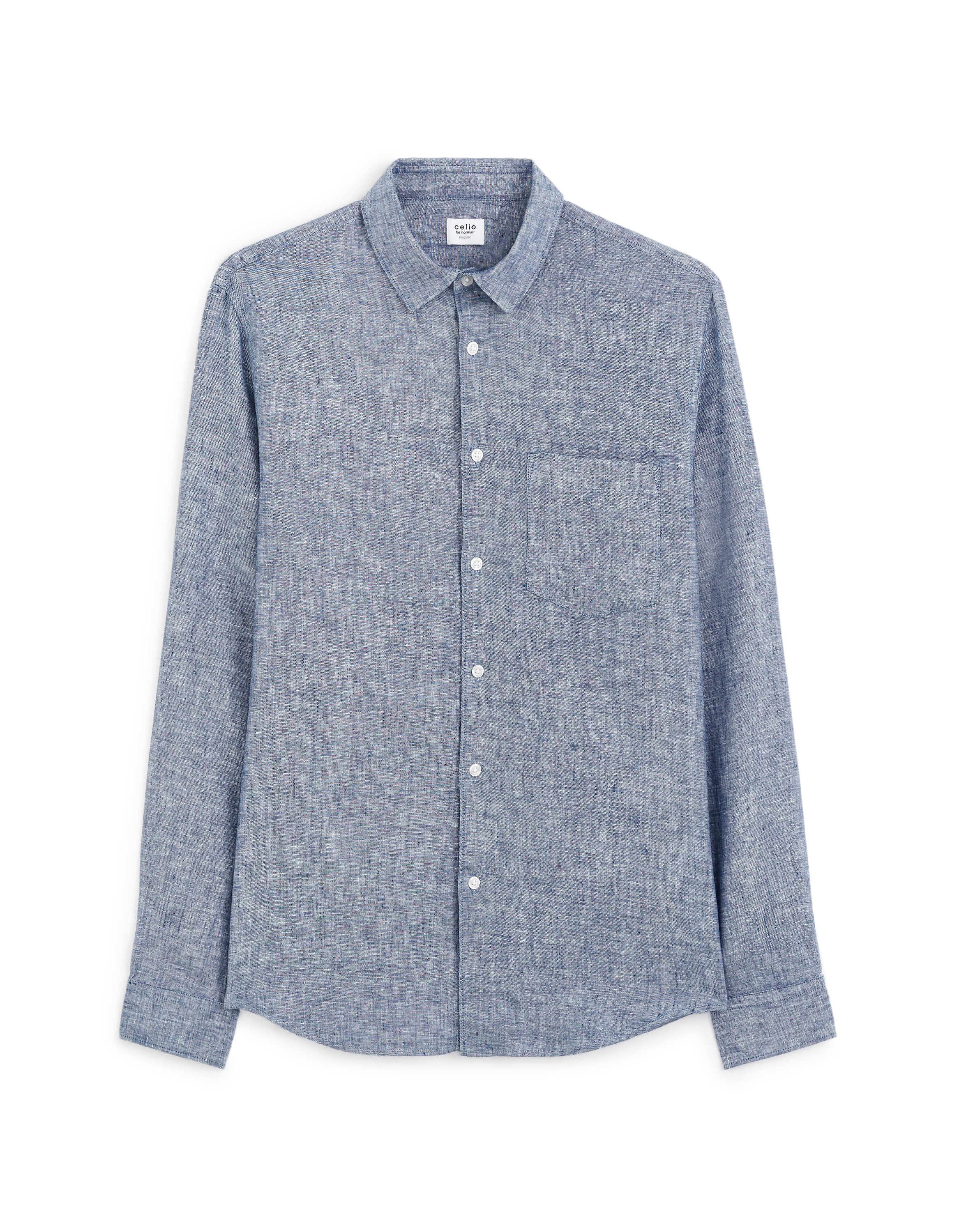 Chemise regular 100% lin - chambray